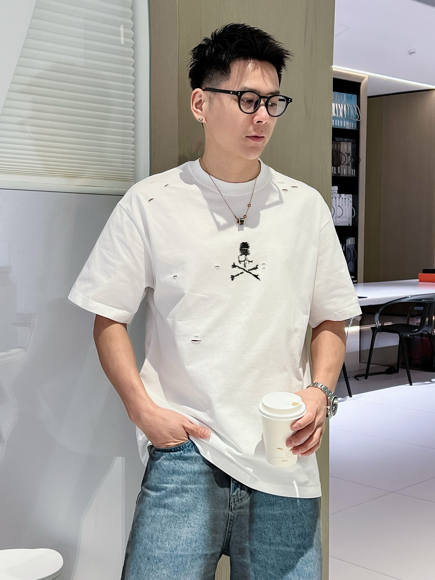 “Fabric Design: Cotton Doubles, Black & White, 230g, M-3XL, Brass Coats, Sleeves” - 图片 4