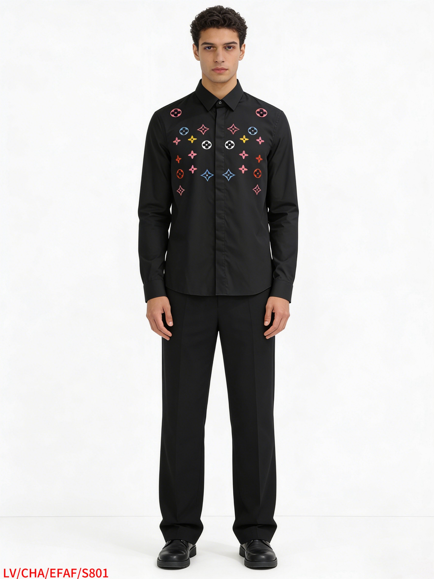 NO:729519,Replace after the end of the year S801 LV's latest men's essential shirt, natural cotton, comfortable and breathable, original goods, original fabric, soft and comfortable, high-end and luxurious upper body, enough class for the occasion, this shirt is proud to make you satisfied and decent! Size 38-42, black and white, louis vuitton, shirts,19860909年后退换 S801 LV 最新款男士必备款衬衫,天然棉,舒服透气,原单狠货,原版面料,柔软舒适,上身高端又奢华,足够场面的档次,这款衬衫无不骄傲的让你满意有面子! 尺码38-42 黑白2色,,louis vuitton,shirts,,Men's clothing