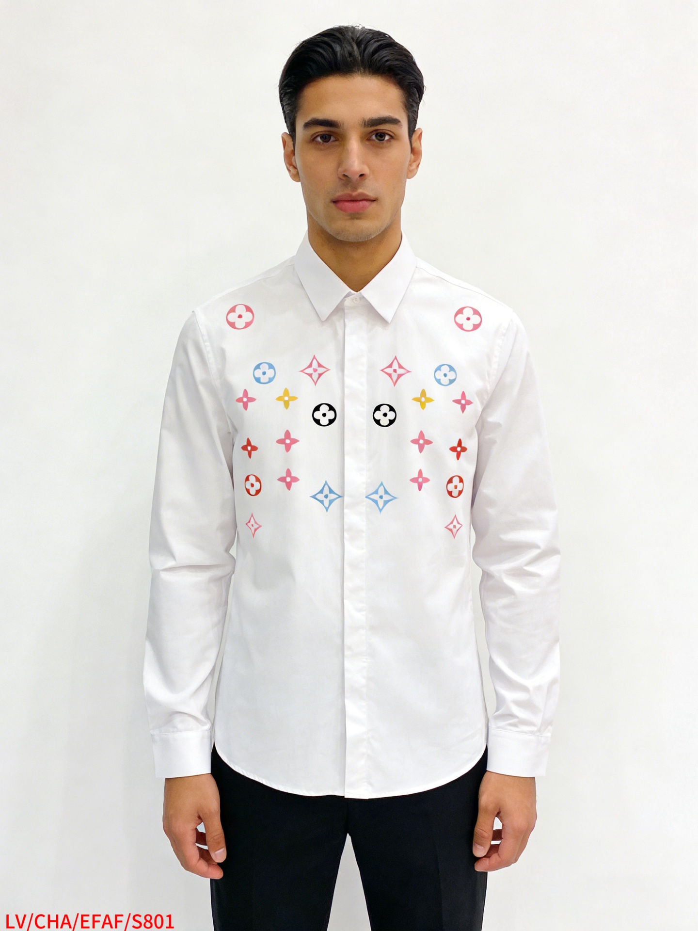 NO:729508,Replace after the end of the year S801 LV's latest men's essential shirt, natural cotton, comfortable and breathable, original goods, original fabric, soft and comfortable, high-end and luxurious upper body, enough class for the occasion, this shirt is proud to make you satisfied and decent! Size 38-42, black and white, louis vuitton, shirts,19860909年后退换 S801 LV 最新款男士必备款衬衫,天然棉,舒服透气,原单狠货,原版面料,柔软舒适,上身高端又奢华,足够场面的档次,这款衬衫无不骄傲的让你满意有面子! 尺码38-42 黑白2色,,louis vuitton,shirts,,Men's clothing