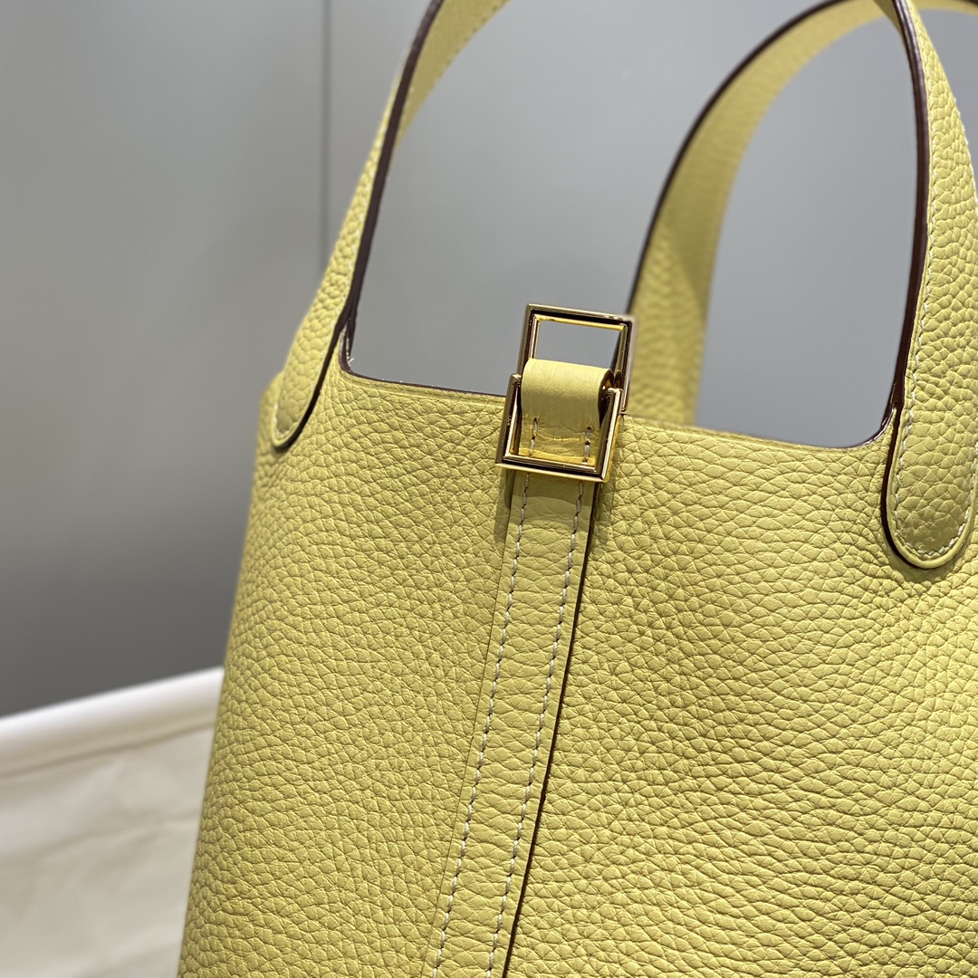 Hermès Picotin Lock 18 Bag - Small Bucket Bag in Chicken Yellow Leather 8 i1716526797 8091 5