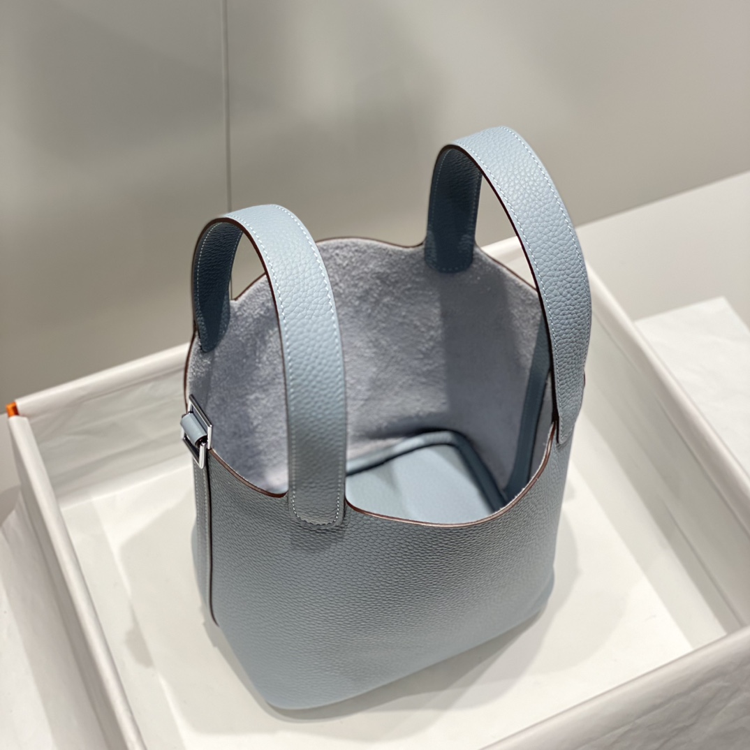 Hermes Picotin Lock 18 Bag - Blue Leather, Silver Hardware - Stylish & Durable 8 i1716527014 5687 7