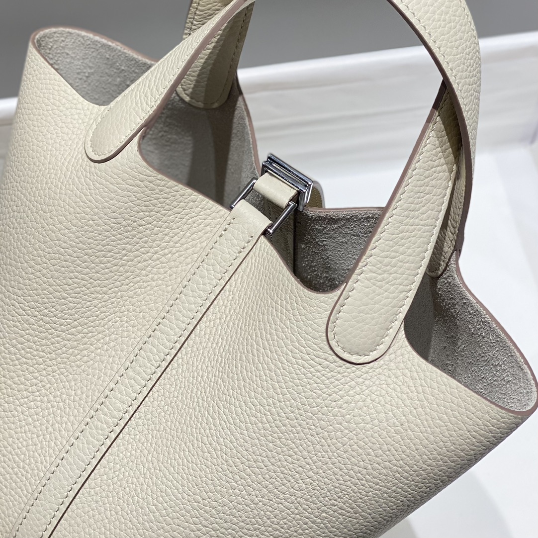 Hermès Picotin Lock 18 Bag - Milkshake White with Silver Hardware 6 i1716527037 9281 7