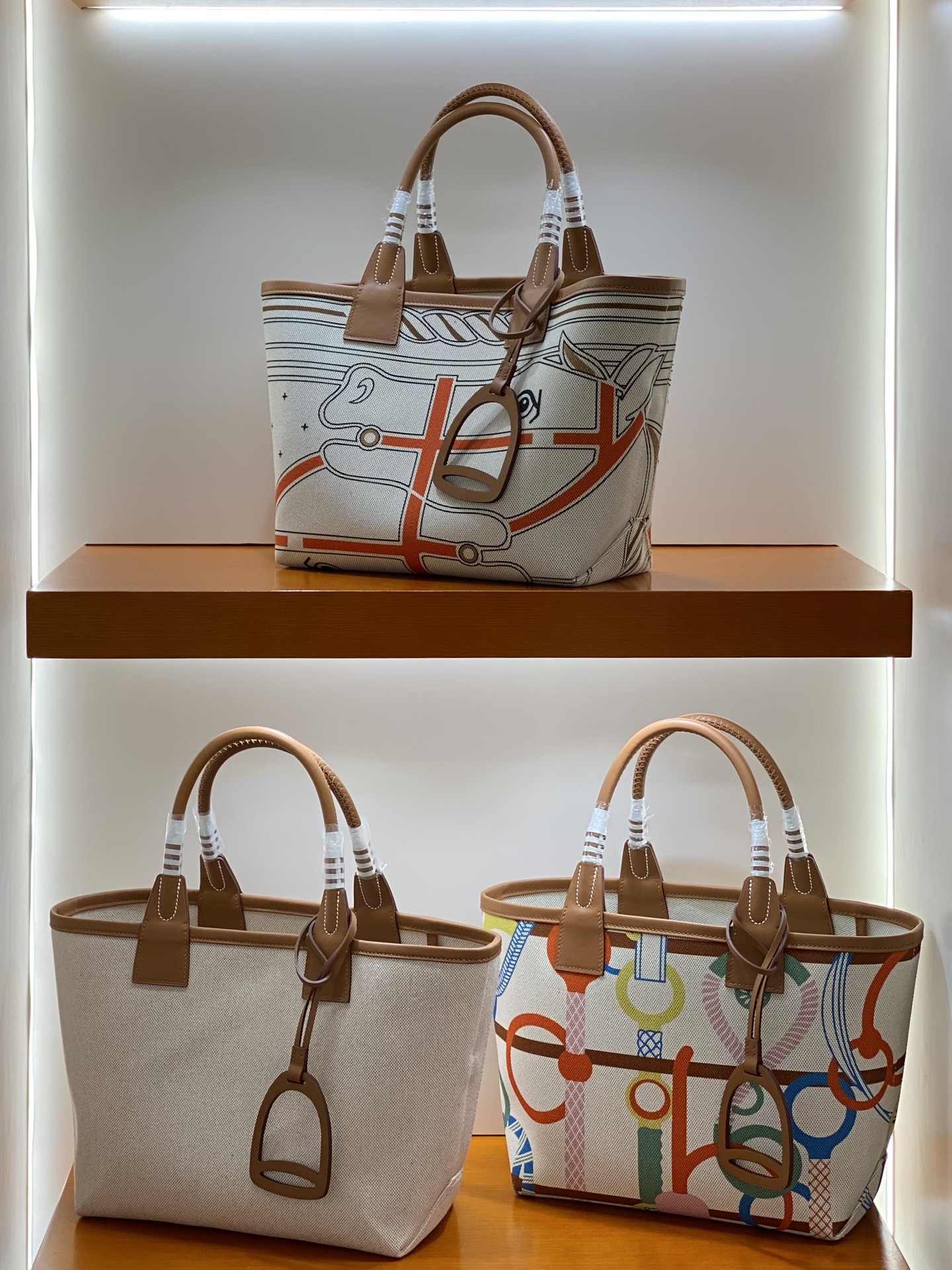Hermès Hermes steeple Painted Tote Bag