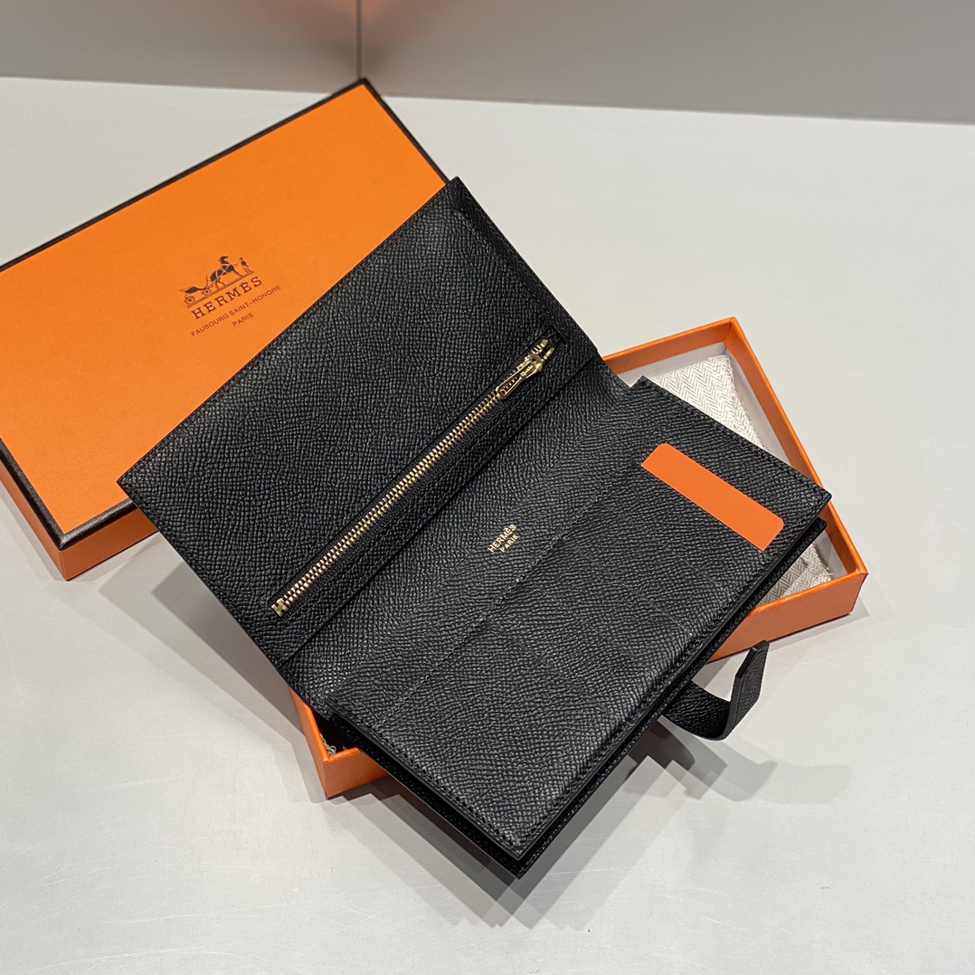 Hermes Epsom Leather Wallet with Gold Hardware - Black 4 i1725714366 3548 0
