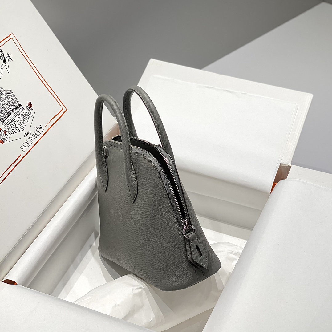 Hermès Bolide 25cm Bag - Étoupe Grey, Silver Hardware, Epsom Leather 4 i1731918892 1288 4