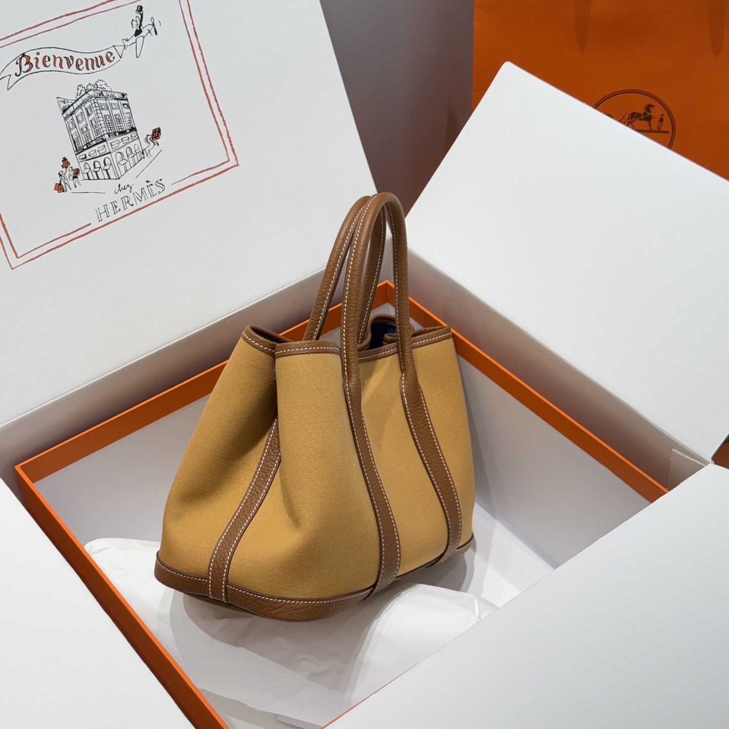 Hermès Garden Party 30 Tote Bag - Gold Brown, Hand-Stitched, Resort Style 2 i1744860219810 6272 0 1