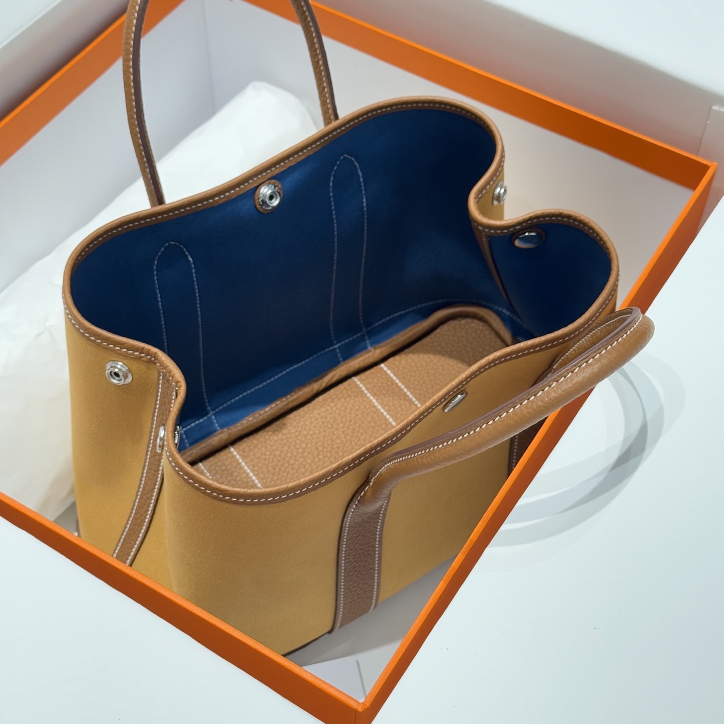 Hermès Garden Party 30 Tote Bag - Gold Brown, Hand-Stitched, Resort Style 9 i1744860221697 1638 0 8