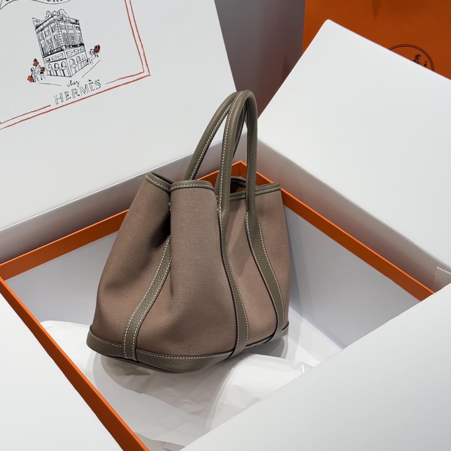 Hermès Garden Party 30 Hand-stitched Tote Bag - Elephant Grey 3 i1744860269190 7190 0 2