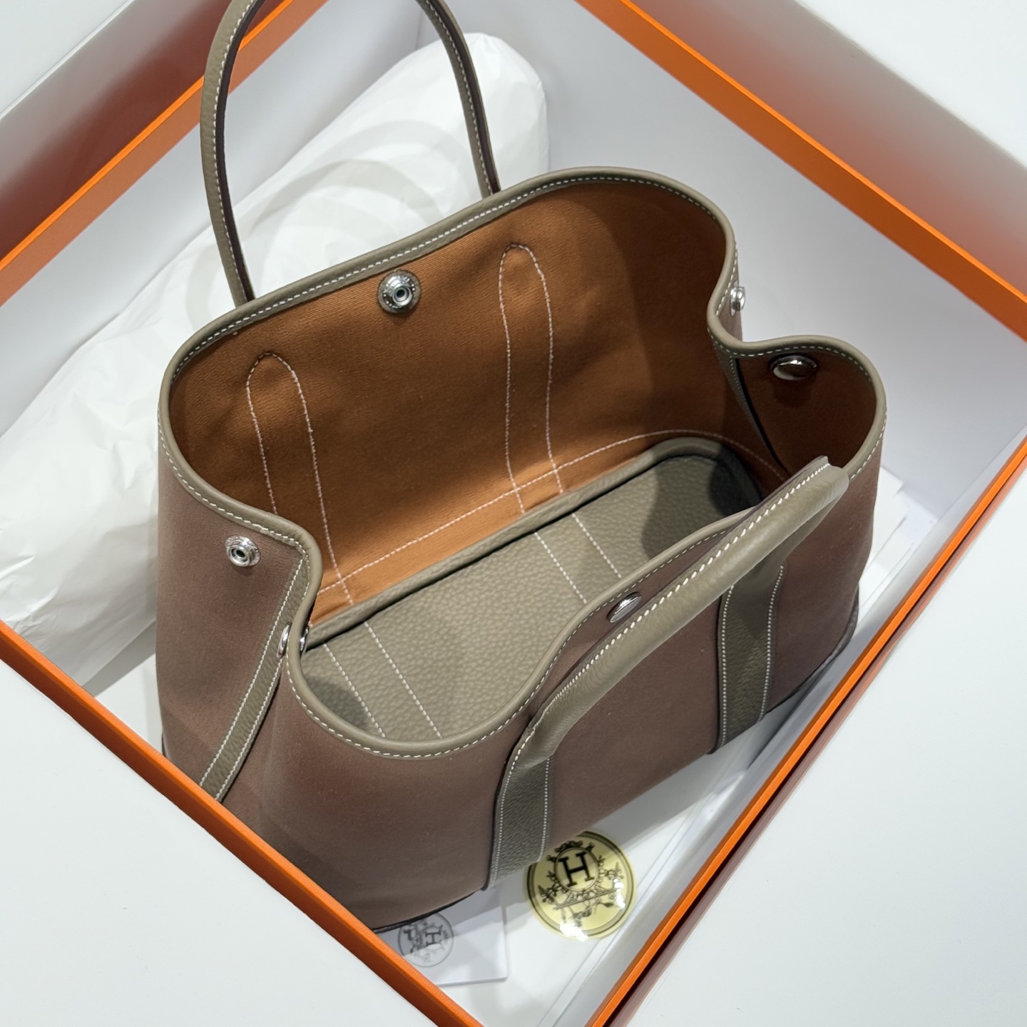 Hermès Garden Party 30 Hand-stitched Tote Bag - Elephant Grey 9 i1744860269206 3770 0 8