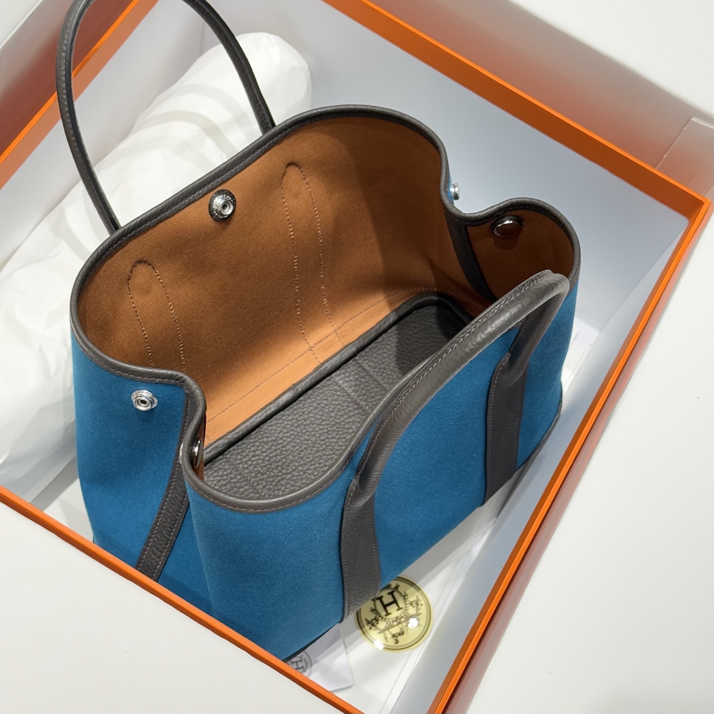 Hermès Garden Party 30 Blue & Black Tote Bag | Summer Casual Style 10 i1744860291914 8388 0 8