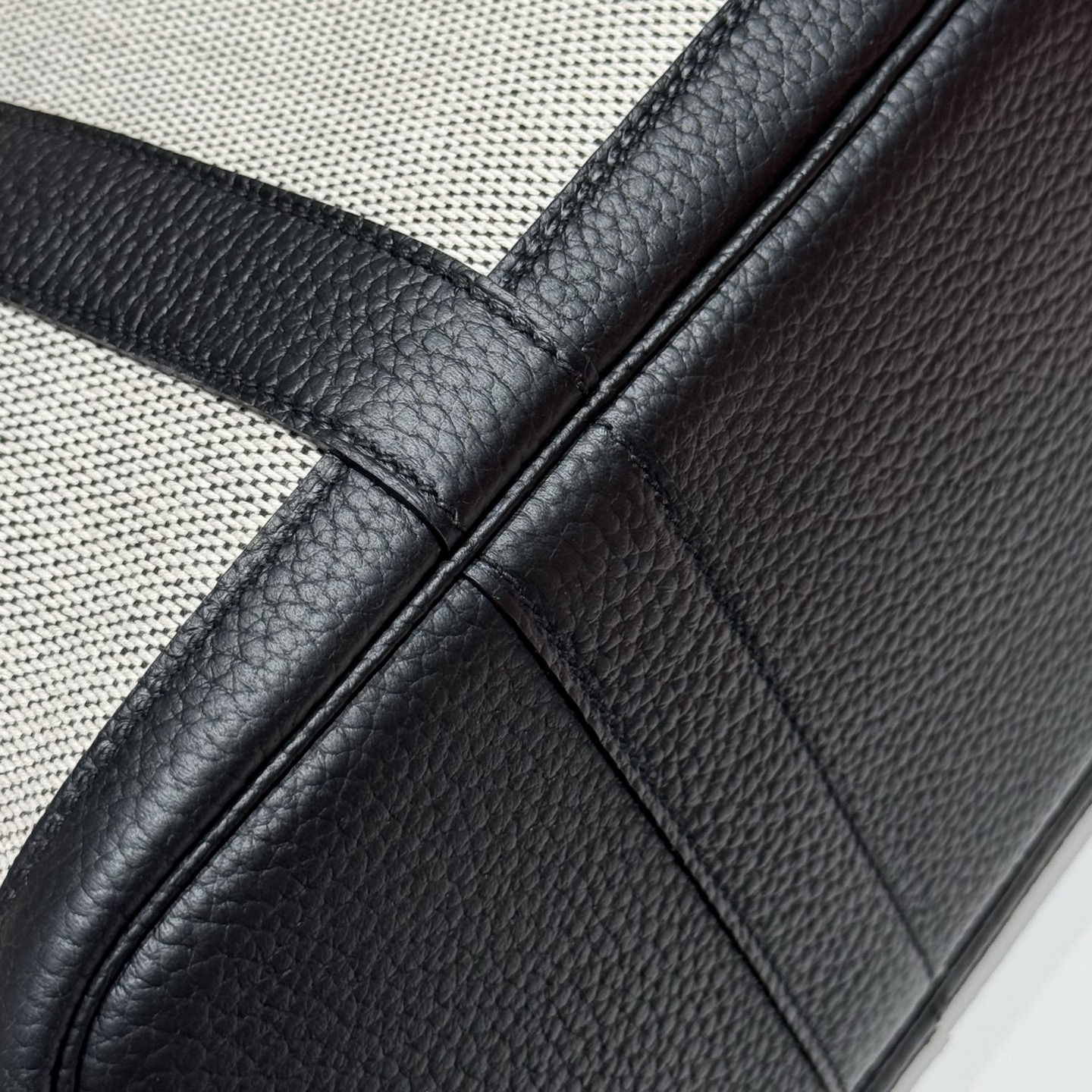 Hermès Garden Party 30 Tote Bag Gray/Black Leather Trim 6 i1745204577586 4920 0 4