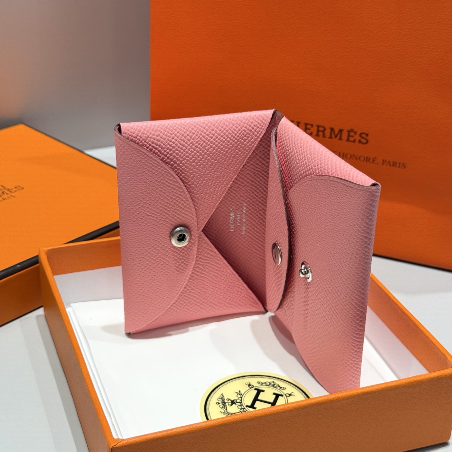 Hermès Calvi Duo Card Holder Epsom Leather - Coin, Cards, and Business Cards 4 i1745658855281 6155 0 2