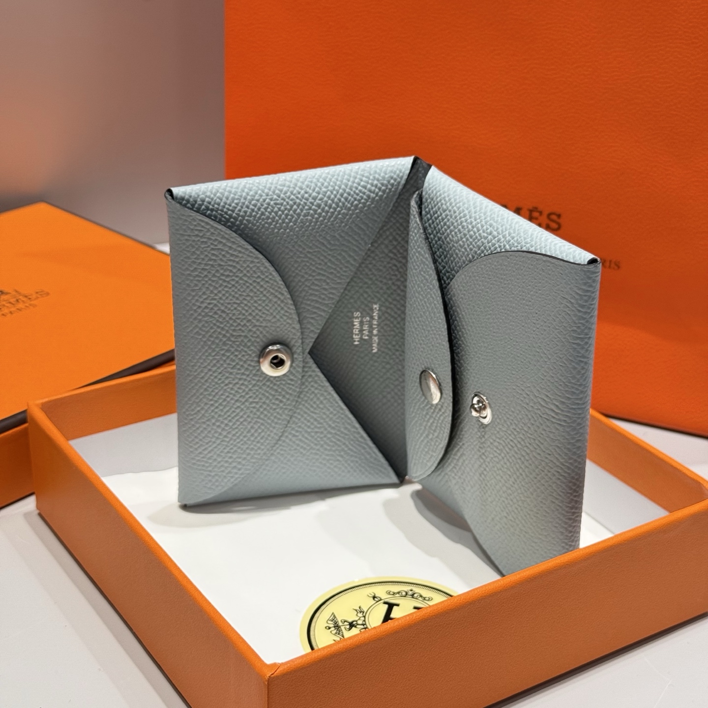 Hermès Calvi Duo Card Holder - Epsom Leather, Elegant Coin & Card Pouch 4 i1745744351612 2066 0 2