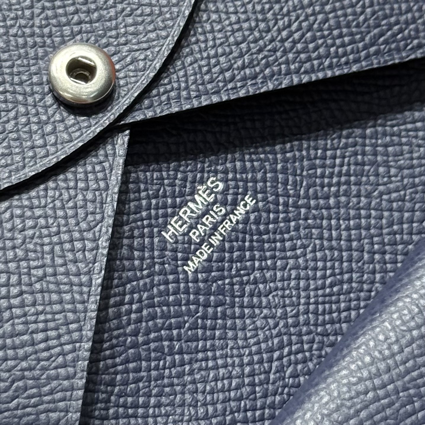 Hermès Calvi Duo Card Holder Epsom Leather Coin Purse Wallet - Navy Blue 4 i1745745417148 3301 0 3