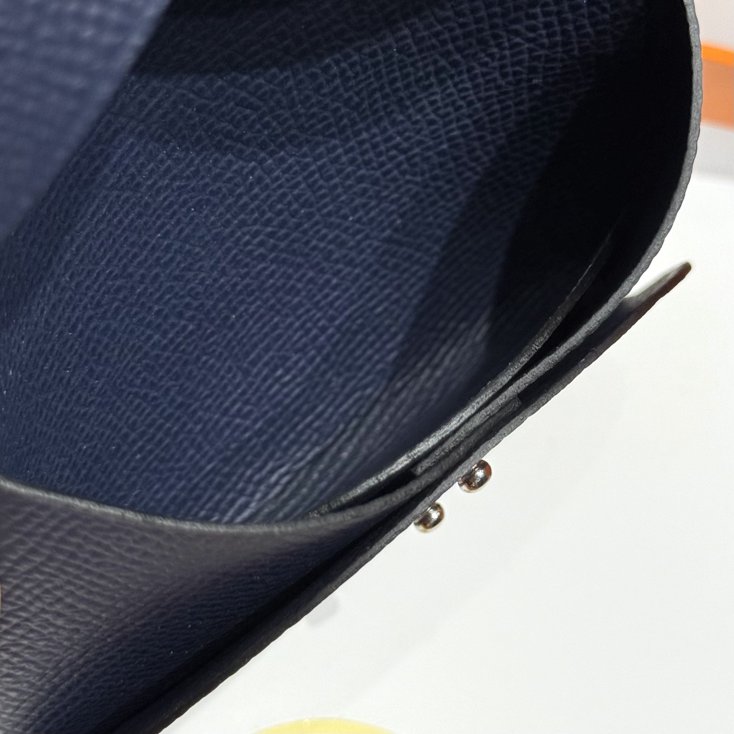 Hermès Calvi Duo Card Holder Epsom Leather Coin Purse Wallet - Navy Blue 6 i1745745420124 3677 0 5