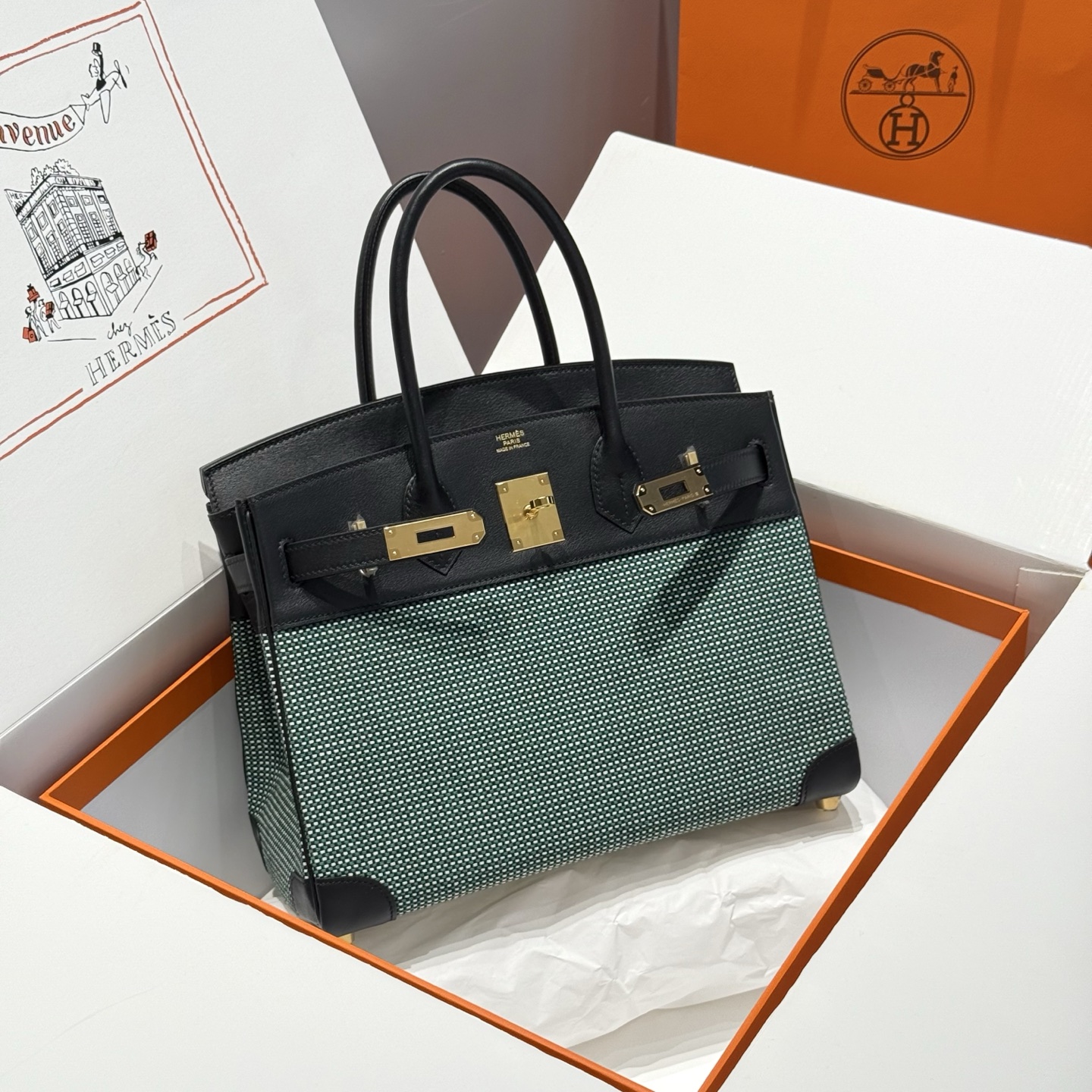 NO:879406,-French Retro Color Black Silver/Waffle Forest Green First Layer Cowhide_ All Steel Hardware_ Semi-Handmade Exclusive Cost-Effective Quality Imported Canvas Fabric Synchronized Cabinet Production No surprises when you get it _What you see is what you get quality [actual photos]_ Size 30cm, Hermes, hermes, cowhide, Hermes,19860909-法式复古 颜色黑银/华夫格森林绿 头层 牛皮_ 全钢五金 _ 半手工打造 独家高性价比品质 进口帆布面料 同步柜柜出品 到手无一不惊喜 _所见即所得品质【实物实拍】_ 尺寸30cm,爱马仕,hermes,cowhide,Hermes,,Bag