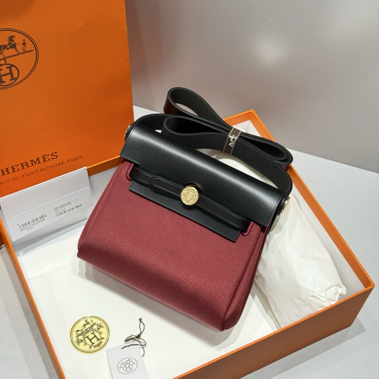 Mini Herbag Saddle Bag, Red and Black, 20cm - Chic & Elegant 1 i1746796553570 86 0 0
