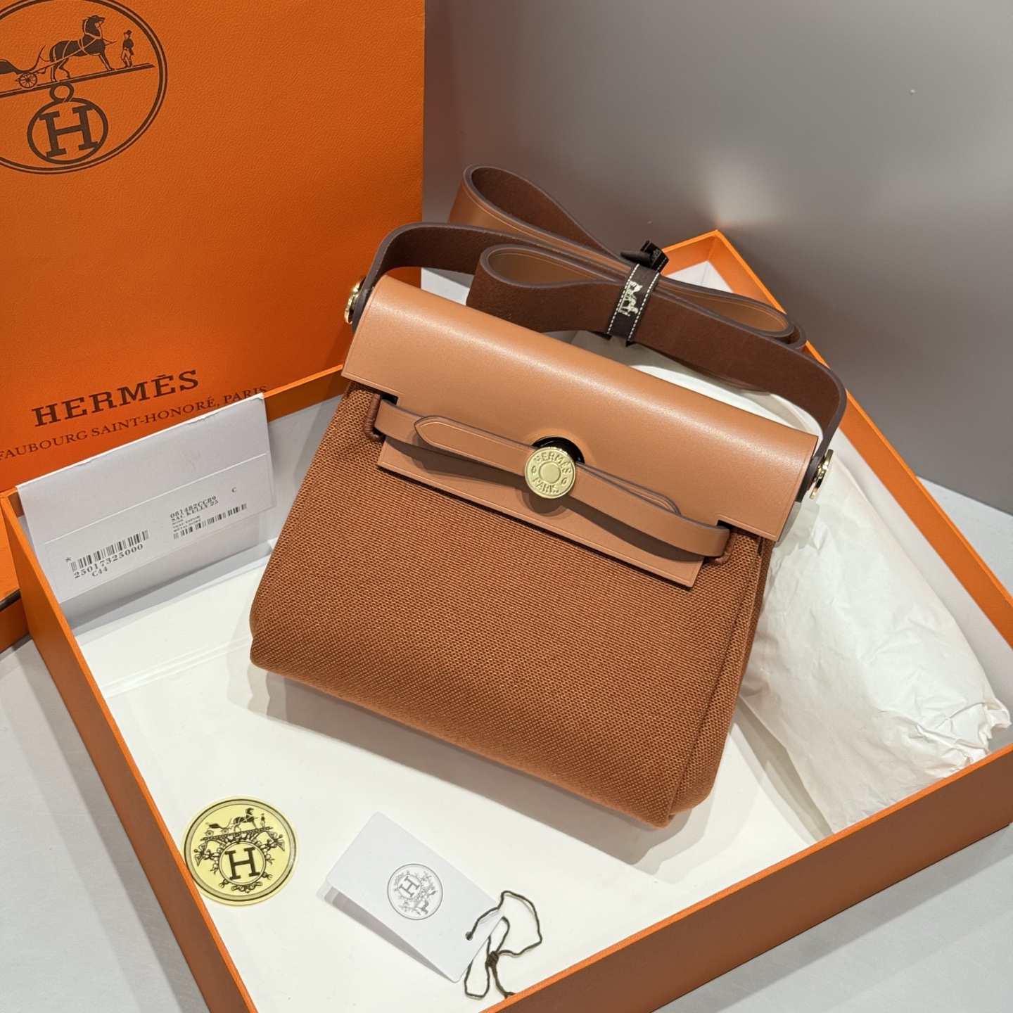Hermès Mini Herbag 20cm Gold Brown Gold Hardware Crossbody Bag 2 i1747138979565 8240 0 0