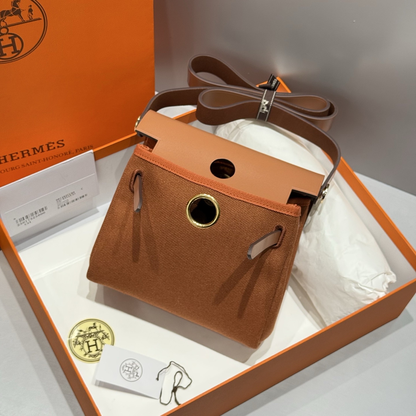 Hermès Mini Herbag 20cm Gold Brown Gold Hardware Crossbody Bag 4 i1747138979616 8301 0 2