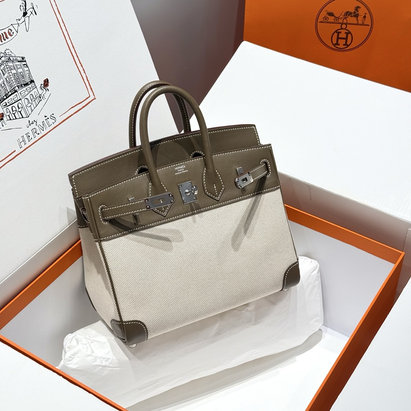 NO:879418,-French retro color elephant gray silver buckle/milk white canvas first layer cowhide_all steel hardware_semi-handmade exclusive high cost-effective quality imported canvas fabric synchronized cabinet production _What you see is what you get quality [actual photos]_ Size 25cm, Hermes, hermes, cowhide, Hermes,19860909-法式复古 颜色大象灰银扣/奶白帆布 头层 牛皮_ 全钢五金 _ 半手工打造 独家高性价比品质 进口帆布面料 同步柜柜出品 到手无一不惊喜 _所见即所得品质【实物实拍】_ 尺寸25cm,爱马仕,hermes,cowhide,Hermes,,Bag