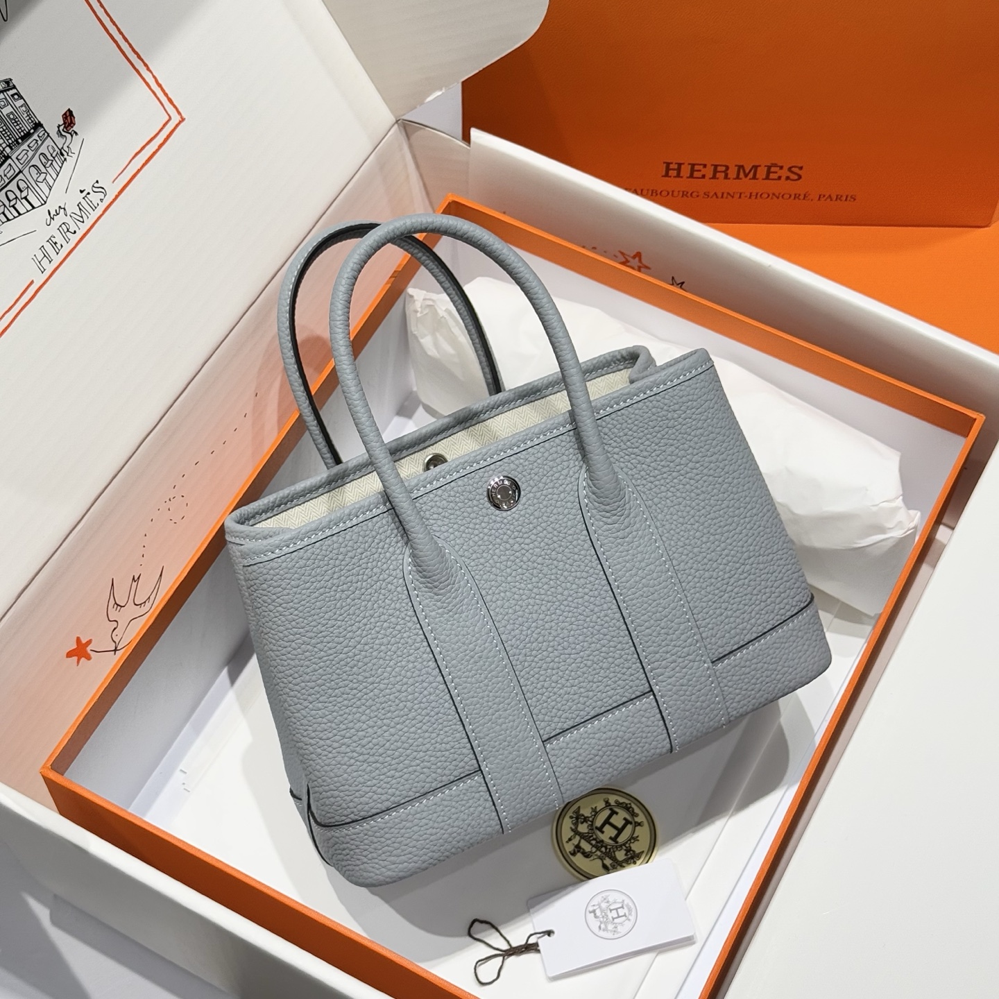 NO:741232,Mini Garden Bag_Full Leather_Puppet Gray ·Exclusive real shot details High quality and cost-effective Recent hot selling~ Size 23cm, Hermes, Hermes, Hermes,19860909迷你花园包_全皮_木偶灰 ·独家实拍细节图 高品质高性价比 近期的热卖香饽饽~ 尺寸23cm,爱马仕,hermes,Hermes,,Bag
