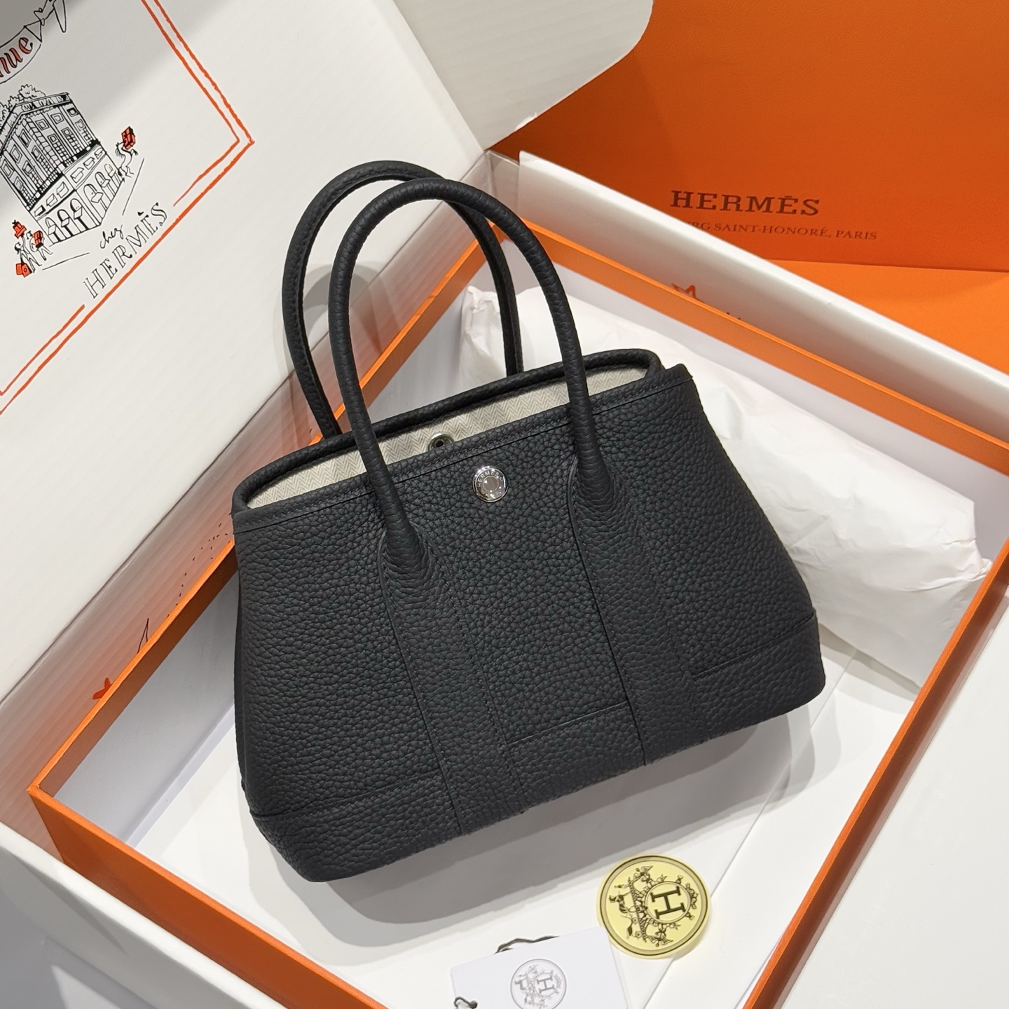 NO:741217,Mini Garden Bag_Full Leather_Black Silver · Exclusive real shot details High quality and cost-effective Recent hot selling~ Size 23cm, Hermes, Hermes, Hermes,19860909迷你花园包_全皮_黑银 ·独家实拍细节图 高品质高性价比 近期的热卖香饽饽~ 尺寸23cm,爱马仕,hermes,Hermes,,Bag