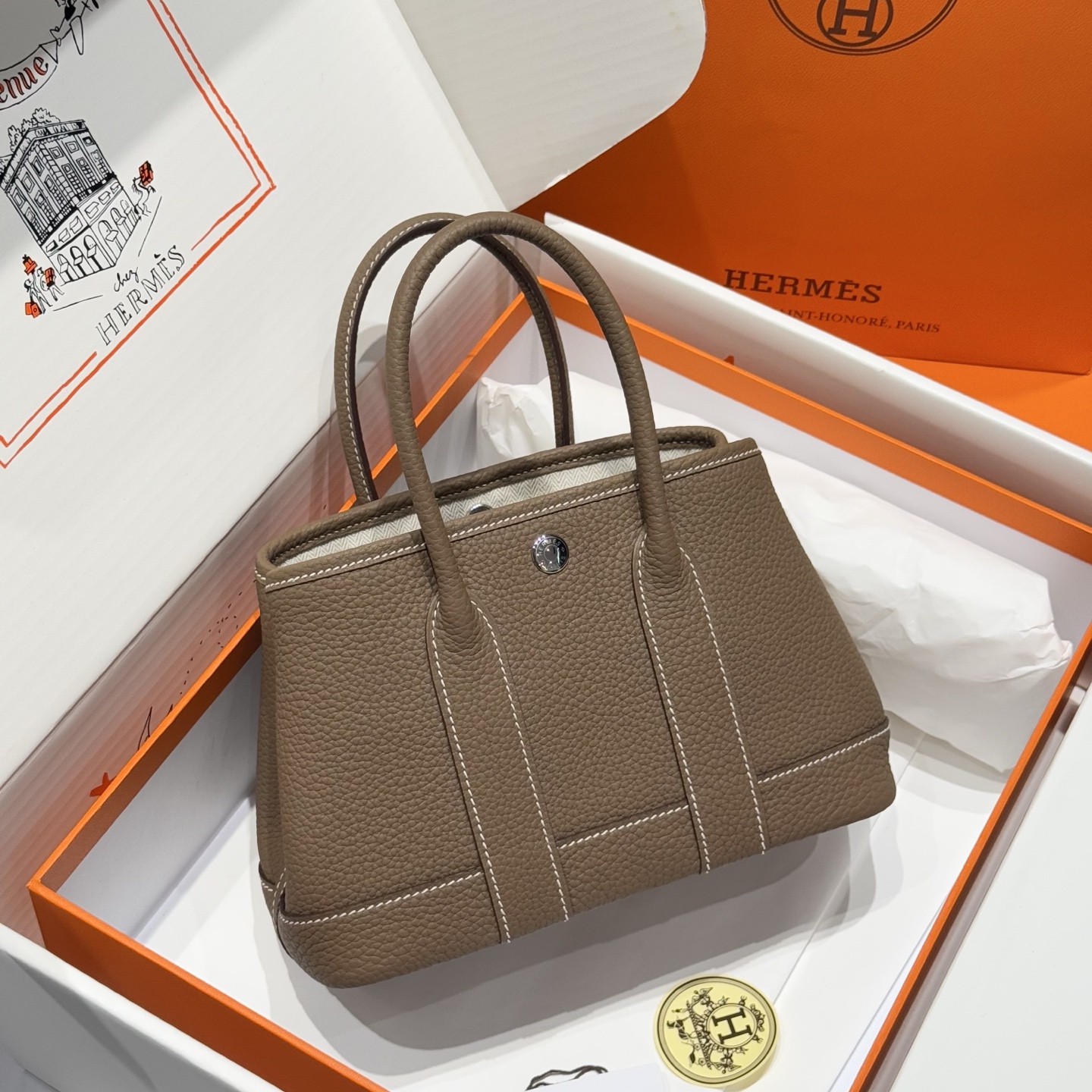 NO:741222,Mini Garden Bag_Full Leather_Elephant Gray · Exclusive real shot details High quality and cost-effective Recent hot selling~ Size 23cm, Hermes, Hermes, Hermes,19860909迷你花园包_全皮_大象灰 ·独家实拍细节图 高品质高性价比 近期的热卖香饽饽~ 尺寸23cm,爱马仕,hermes,Hermes,,Bag