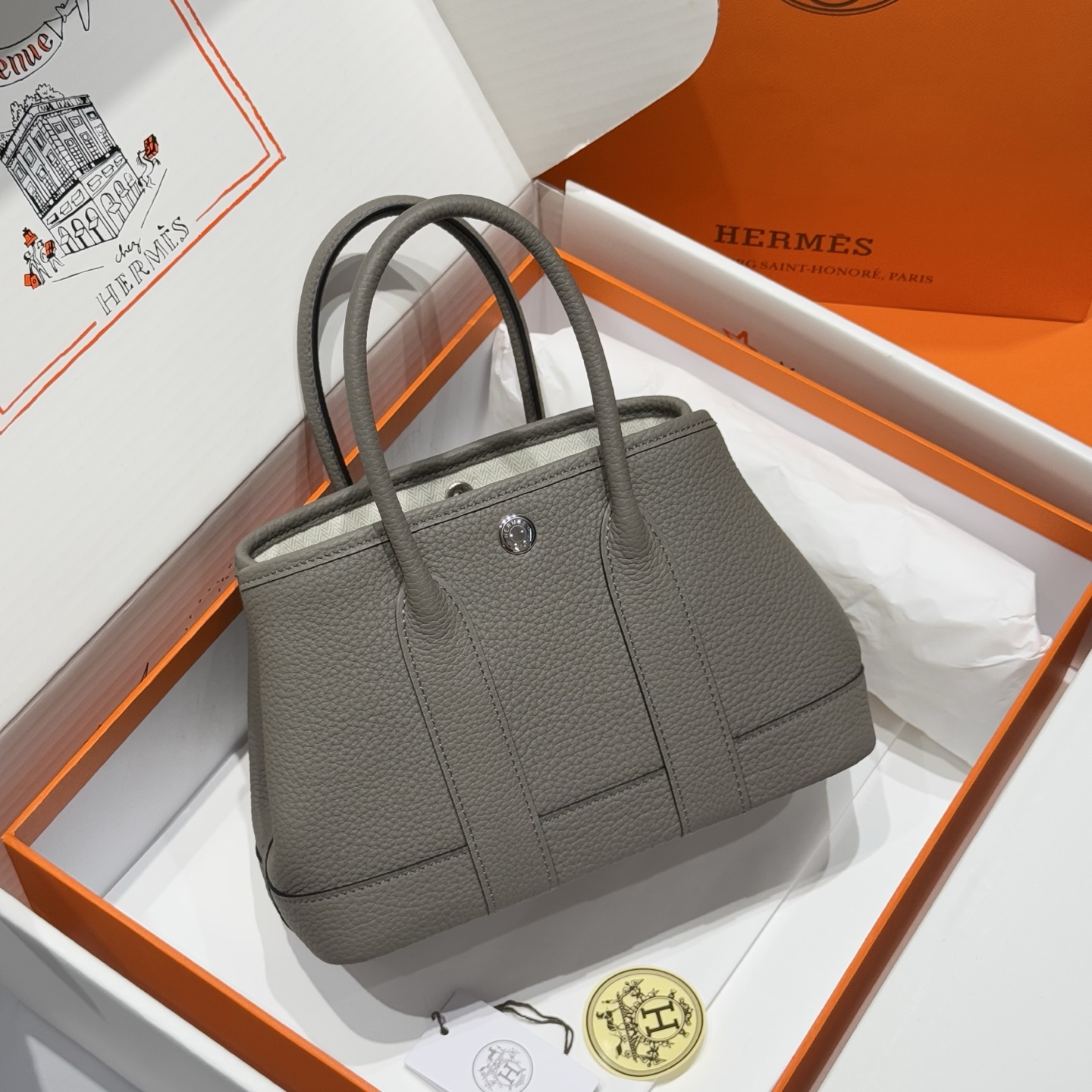 NO:741220,Mini Garden Bag_Full Leather_Cumulonimbus Gray · Exclusive real-life detailed pictures High quality and cost-effective Recent hot selling~ Size 23cm, Hermes, hermes, Hermes,19860909迷你花园包_全皮_积雨云灰 ·独家实拍细节图 高品质高性价比 近期的热卖香饽饽~ 尺寸23cm,爱马仕,hermes,Hermes,,Bag