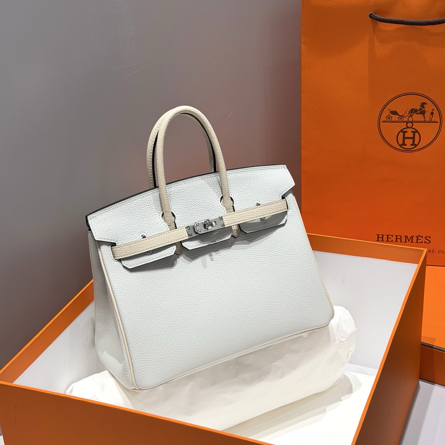 NO:699785,- - Latest arrival / Platinum Gray/Milkshake White - - Comparable to handmade craftsmanship, real shots, Hermes, hermes, Hermes,19860909-  - 最新到货  / 铂金灰/奶昔白 - -媲美手工工艺  实拍,爱马仕,hermes,Hermes,,Bag