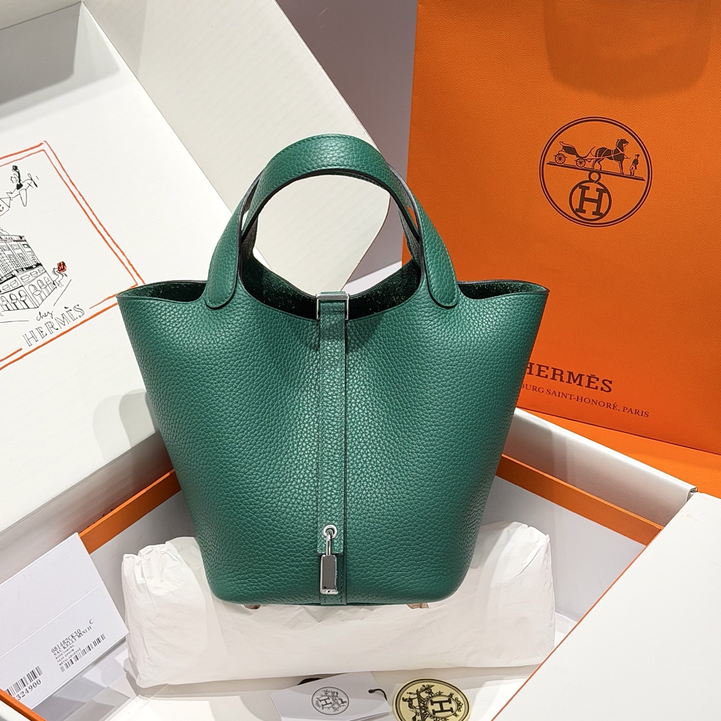NO:697975,｜Velvet Green - - Handmade Size,Hermes,hermes,Hermes,19860909｜丝绒绿   -   - 手工制作 尺寸,爱马仕,hermes,Hermes,,Bag