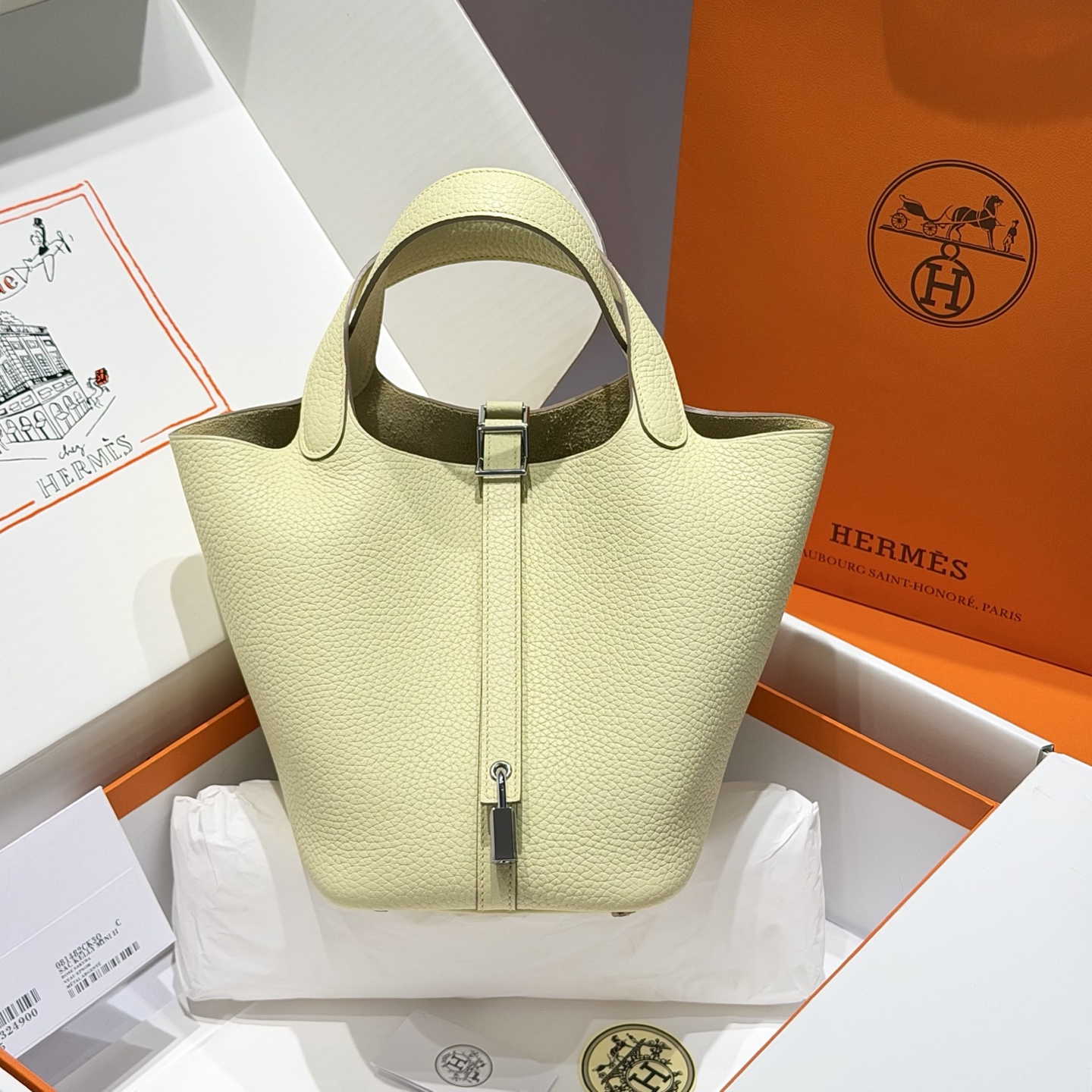 NO:697965,｜Milton Yellow - - Handmade Size,Hermes,hermes,Hermes,19860909｜米尔顿黄   -   - 手工制作 尺寸,爱马仕,hermes,Hermes,,Bag