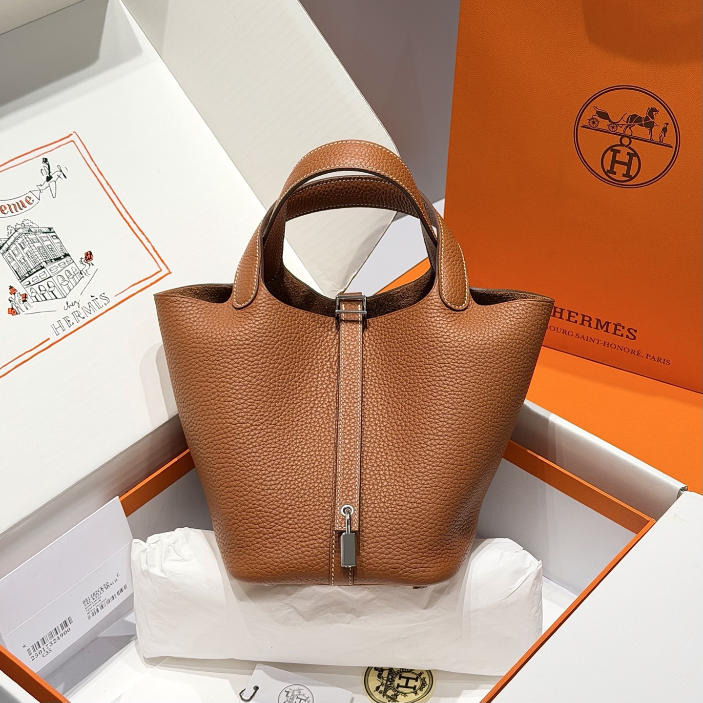 NO:697955,｜Golden Brown - - Handmade Size,Hermes,hermes,Hermes,19860909｜金棕色  -   - 手工制作 尺寸,爱马仕,hermes,Hermes,,Bag
