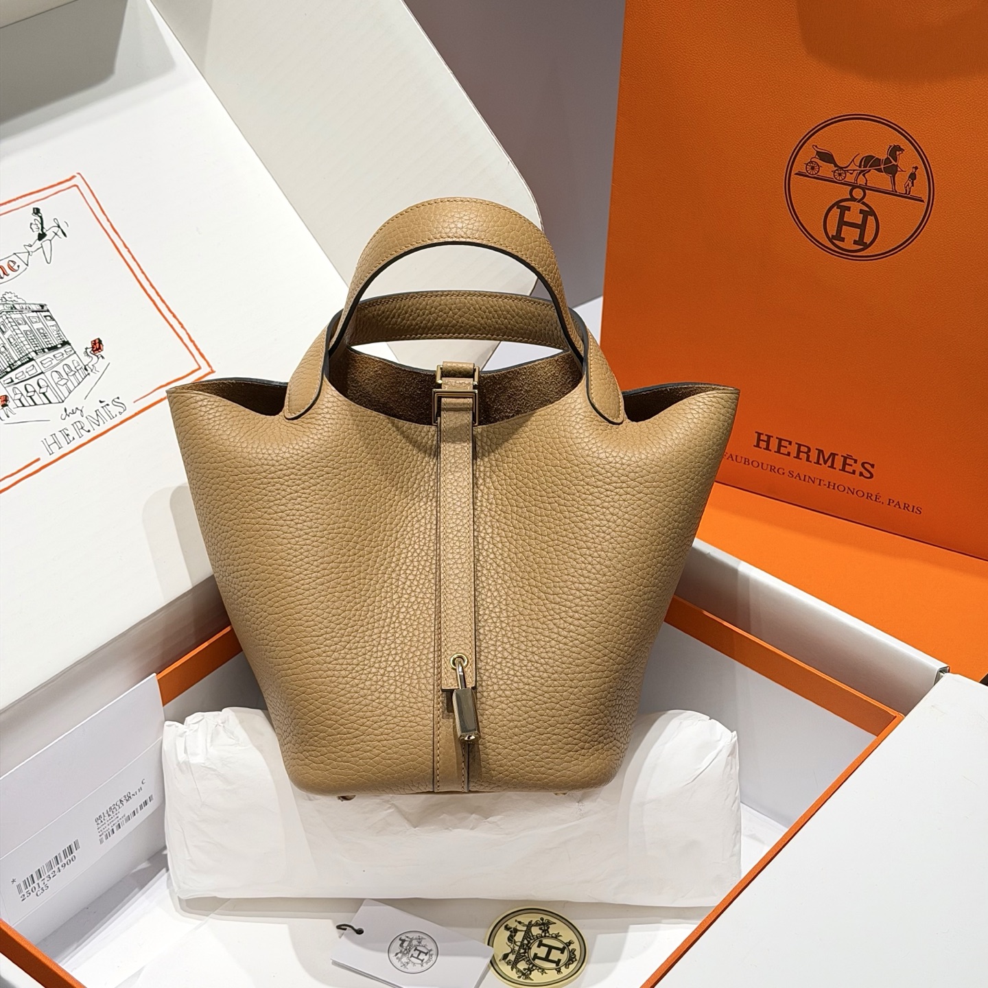 NO:697972,｜Milk Brown - - Handmade Size,Hermes,hermes,Hermes,19860909｜奶茶色 -   - 手工制作 尺寸,爱马仕,hermes,Hermes,,Bag
