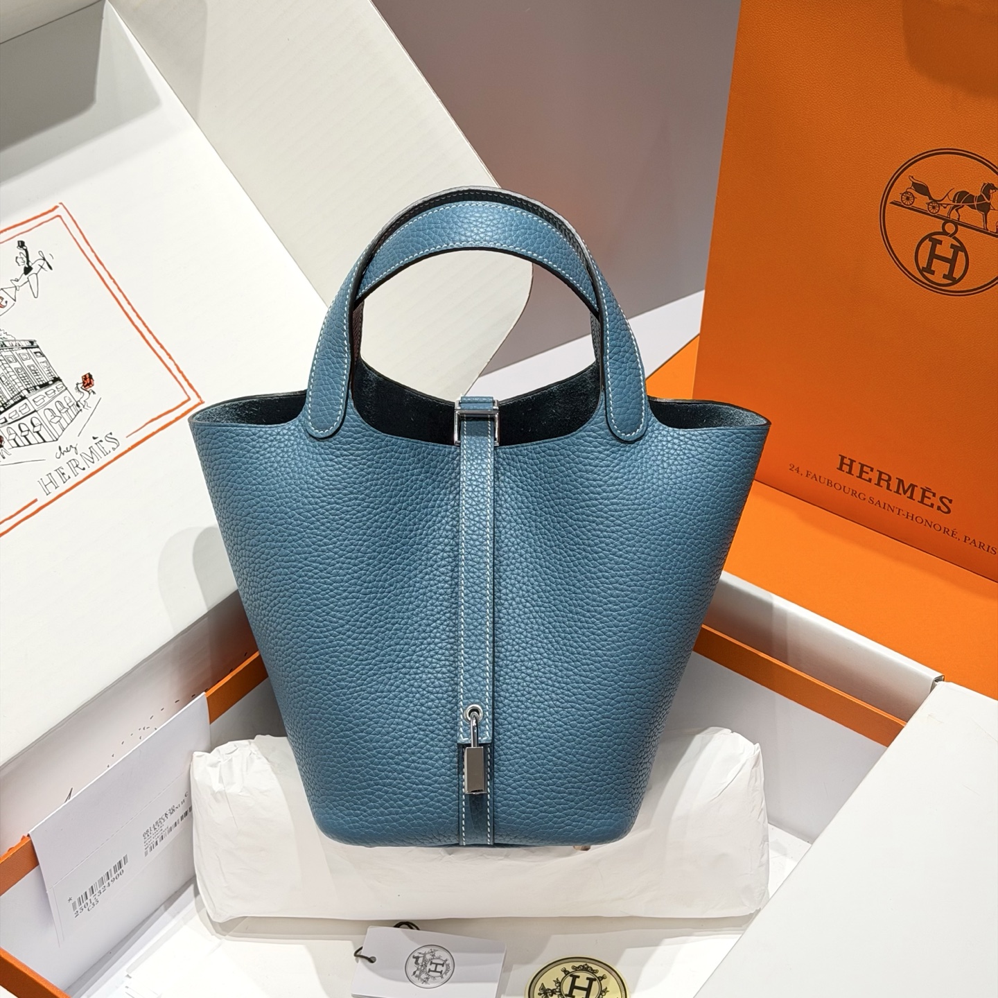 NO:697967,｜Denim Blue - - Handmade Size,Hermes,hermes,Hermes,19860909｜牛仔蓝  -   - 手工制作 尺寸,爱马仕,hermes,Hermes,,Bag