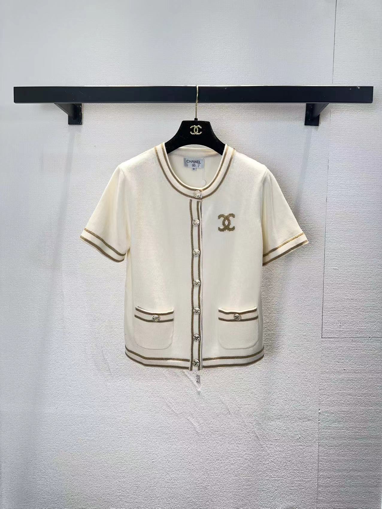 NO:750370,chanel Chanel short-sleeved cardigan,,chanel,chanel,T-shirt,19860909chanel香奈儿短袖开衫,,chanel,chanel,T-shirt,,Women's clothing