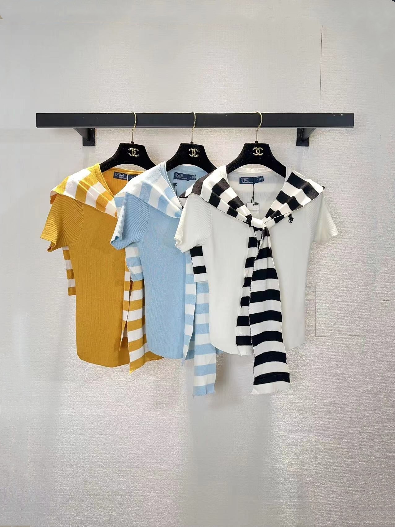 NO:753273,Ralph Lauren tricolor short-sleeved, T-shirt,19860909拉夫劳伦三色短袖,,T-shirt,,Women's clothing