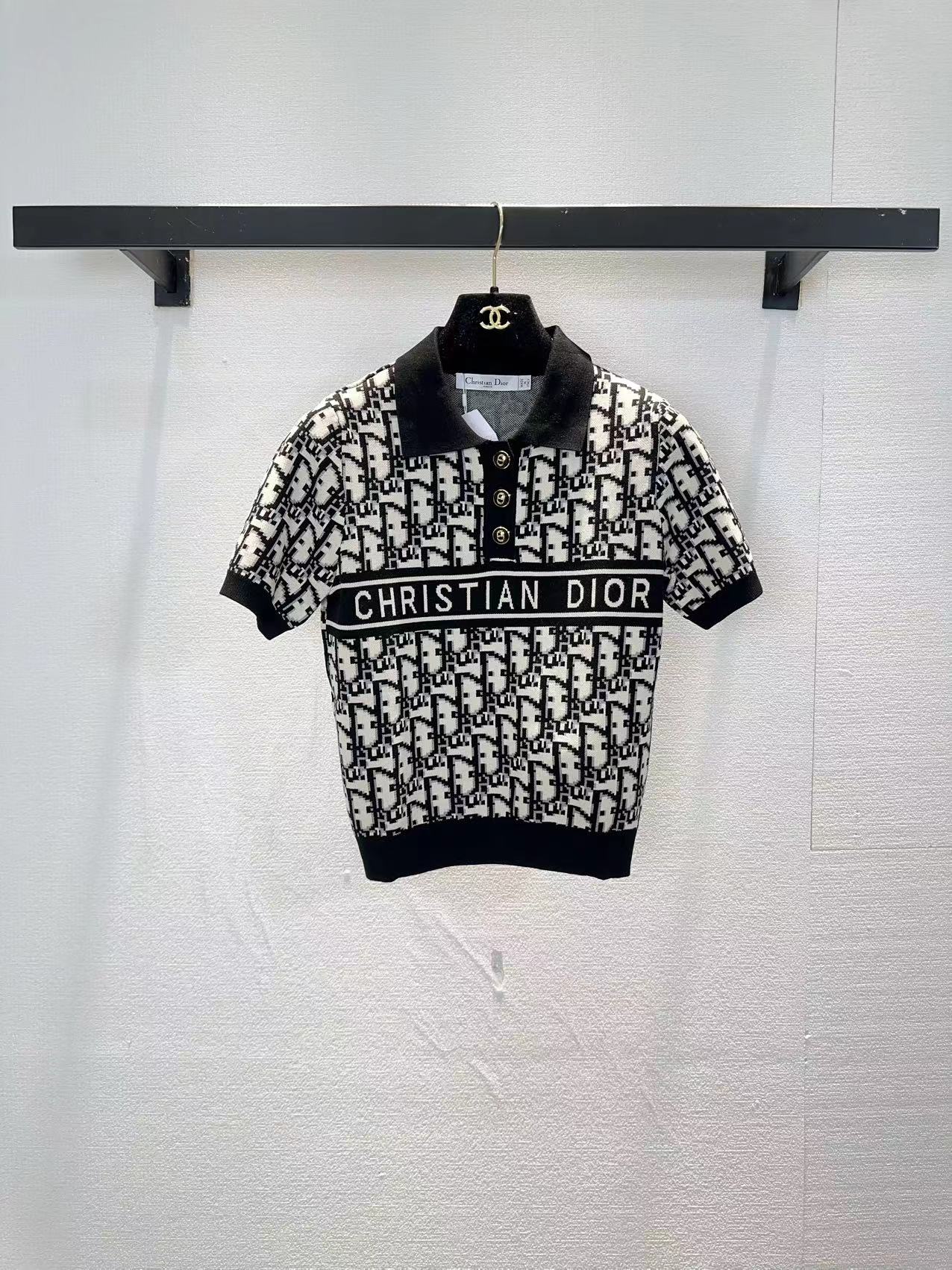 NO:762014,Dior Dior lapel short-sleeved,,dior,dior,T-shirt,19860909Dior迪奥翻领短袖,,dior,dior,T-shirt,,Women's clothing