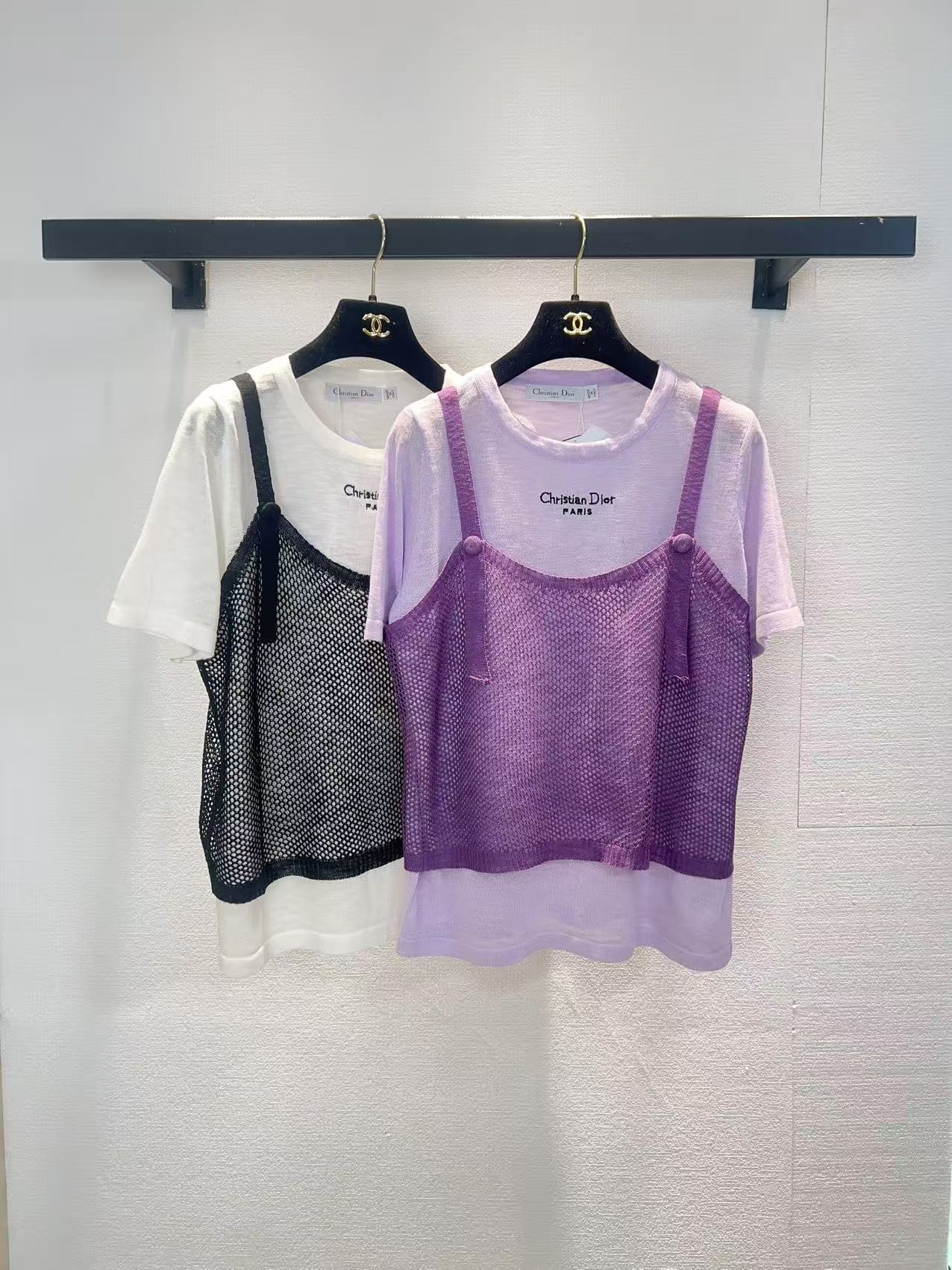 NO:797753,Dior fake two-piece two-color short-sleeved SML, dior, dior, T-shirt,19860909Dior迪奥假两件两色短袖SML,,dior,dior,T-shirt,,Women's clothing