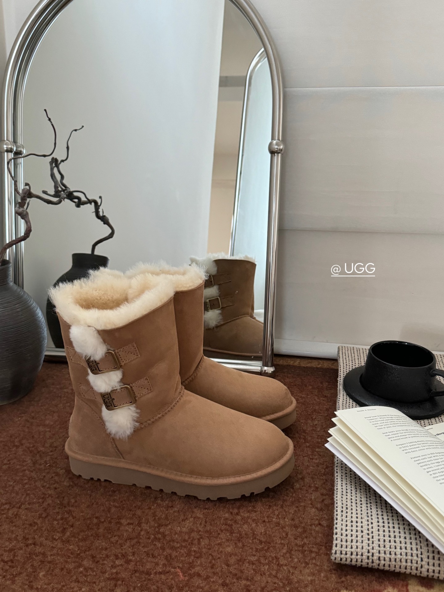 new栗色2扣实拍Ugg