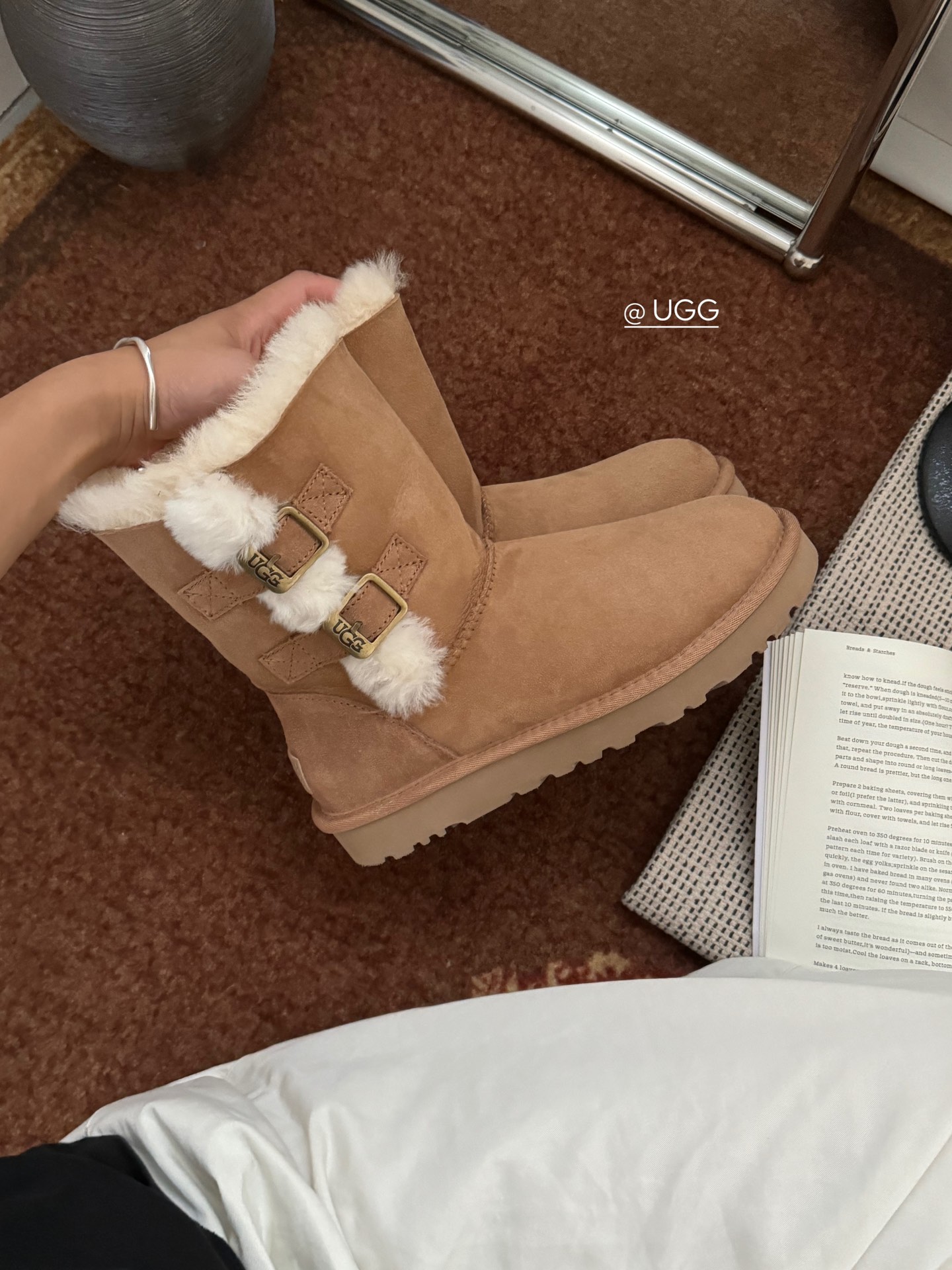 new栗色2扣实拍Ugg