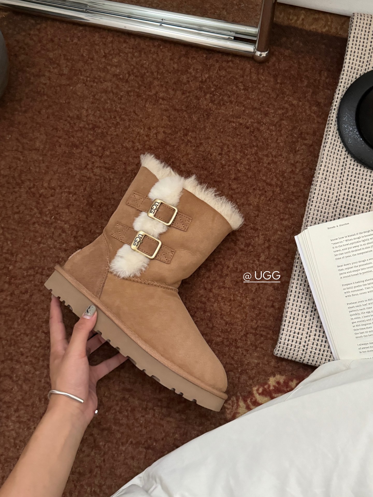 new栗色2扣实拍Ugg