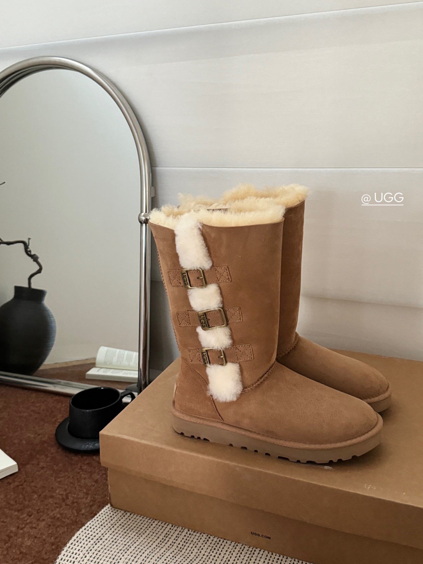 new栗色3扣实拍Ugg