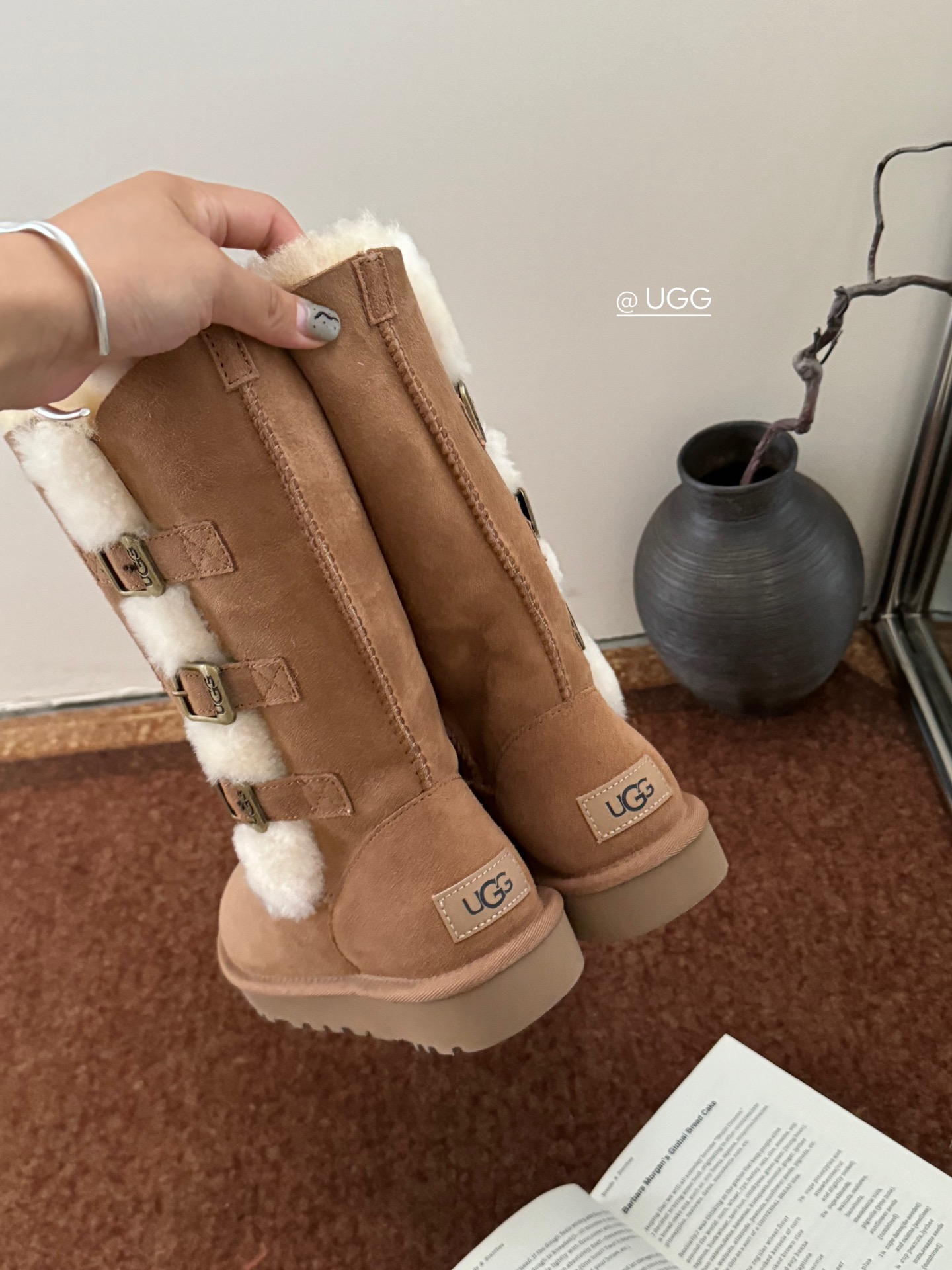 new栗色3扣实拍Ugg