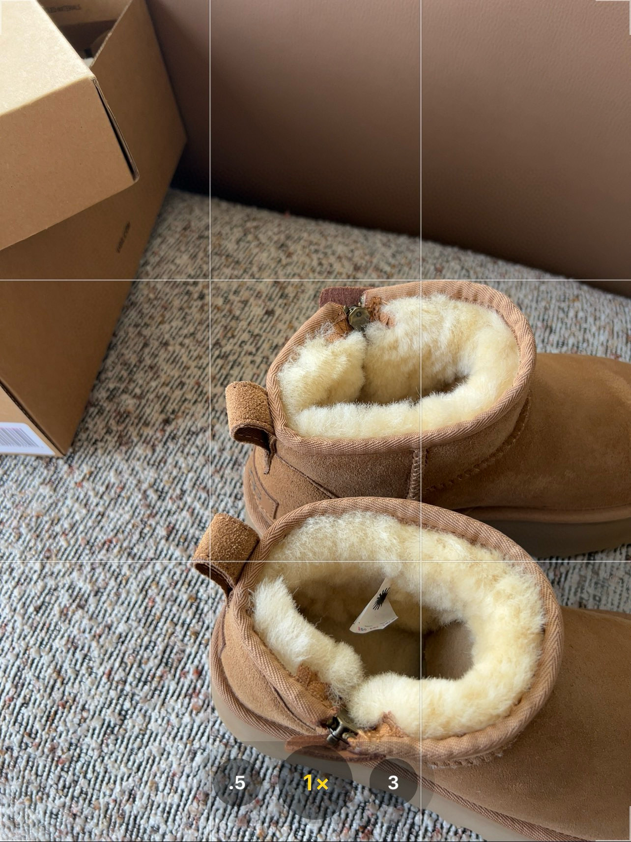 🔥𝐔𝐆.官网同步上新厚底/皮标侧拉链雪地靴顶级版本❕Size：35-40