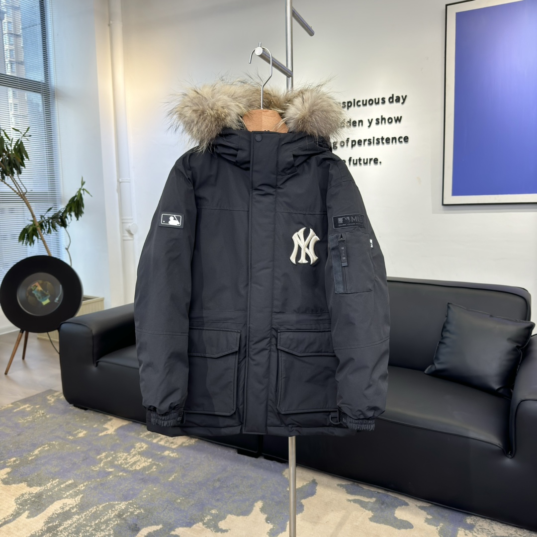 New York Yankees High
 Clothing Down Jacket Black Blue Green White Unisex Women