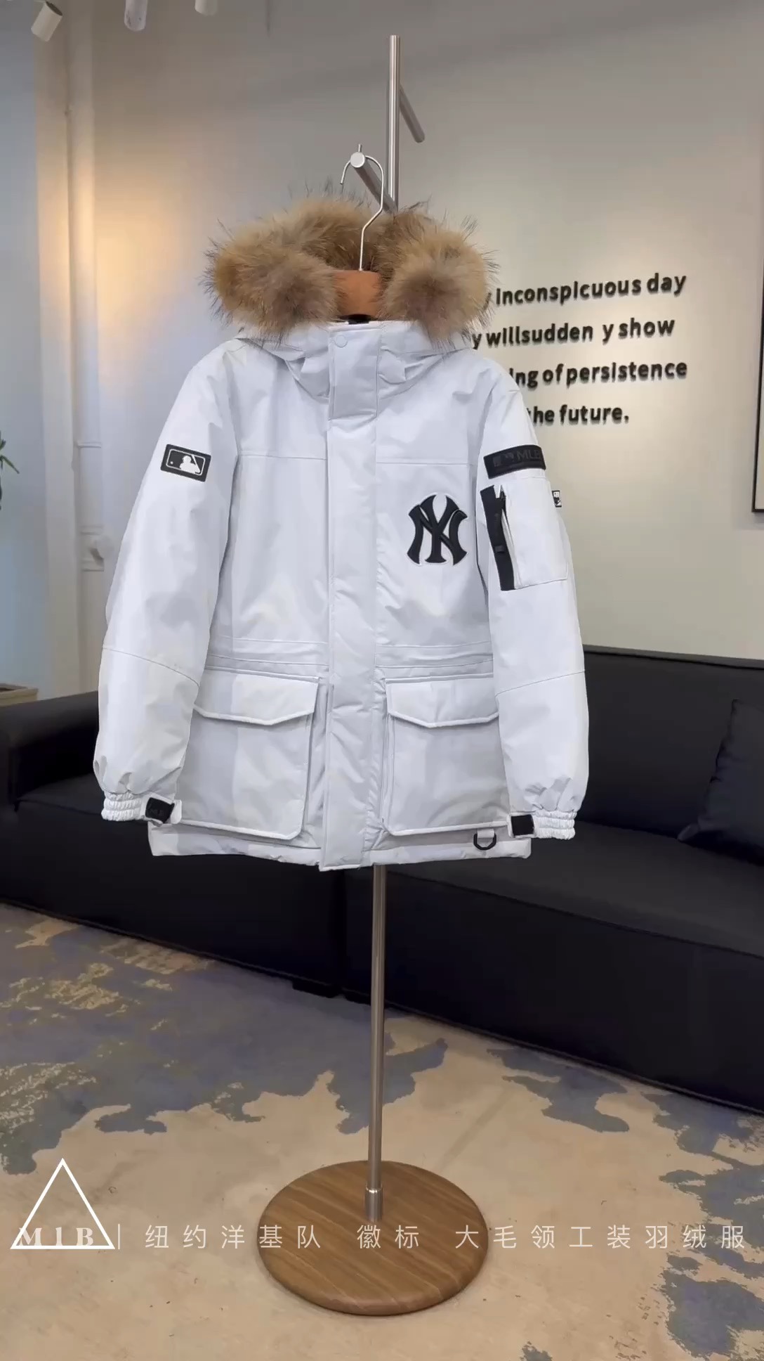 Wholesale Replica
 New York Yankees Clothing Down Jacket White Unisex Women