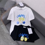 Chanel Clothing T-Shirt Shop Now
 Black White Printing Spring/Summer Collection