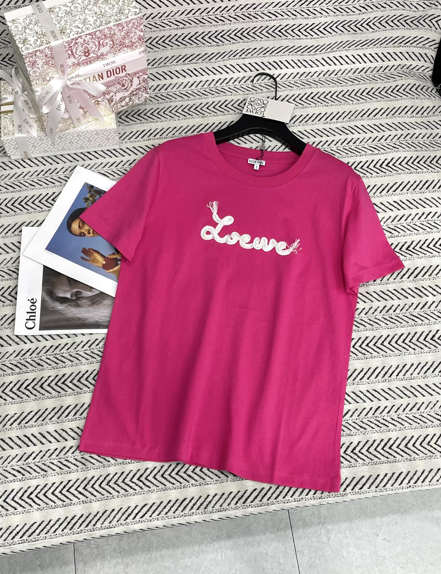 Loewe Woven Embroidered Logo T-Shirt - Stylish & Comfortable (S-L) 6 i1763873273 7077 2