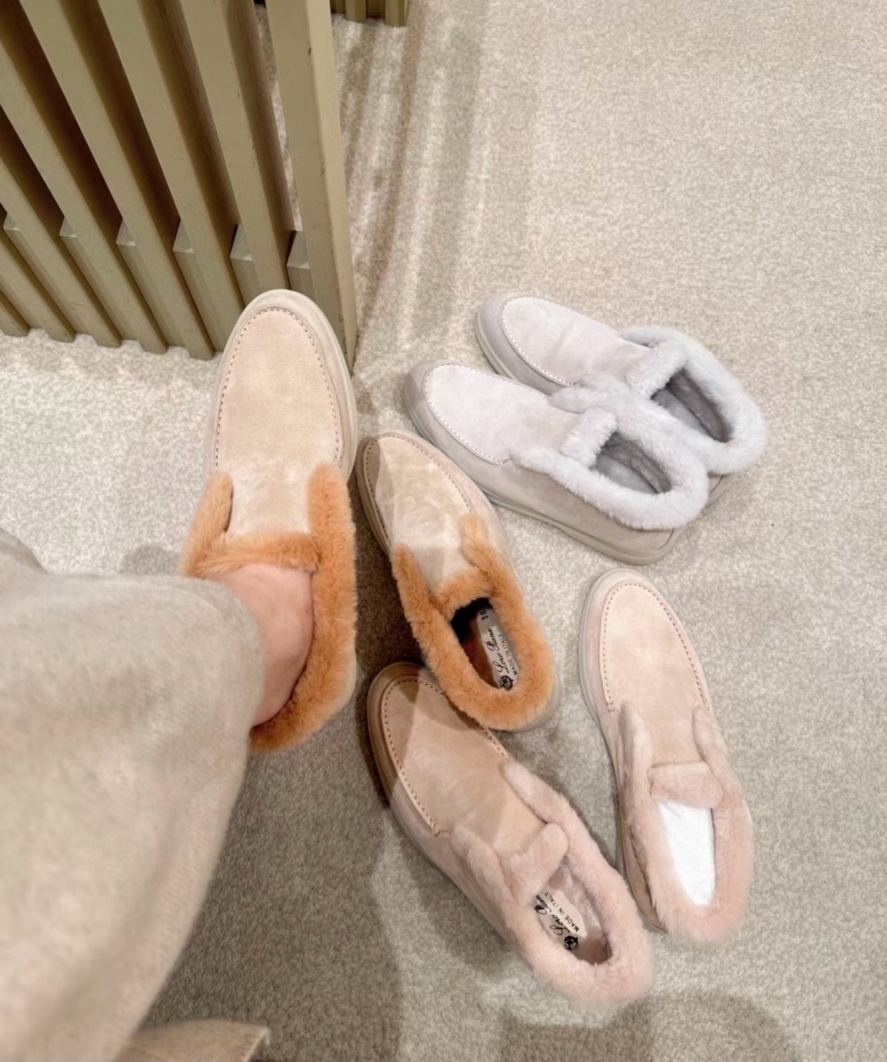 NO:679820,On-foot demonstration, loafers, fur shoes, loafers19860909上脚示范,乐福鞋毛毛鞋,loafers,Women's Shoes