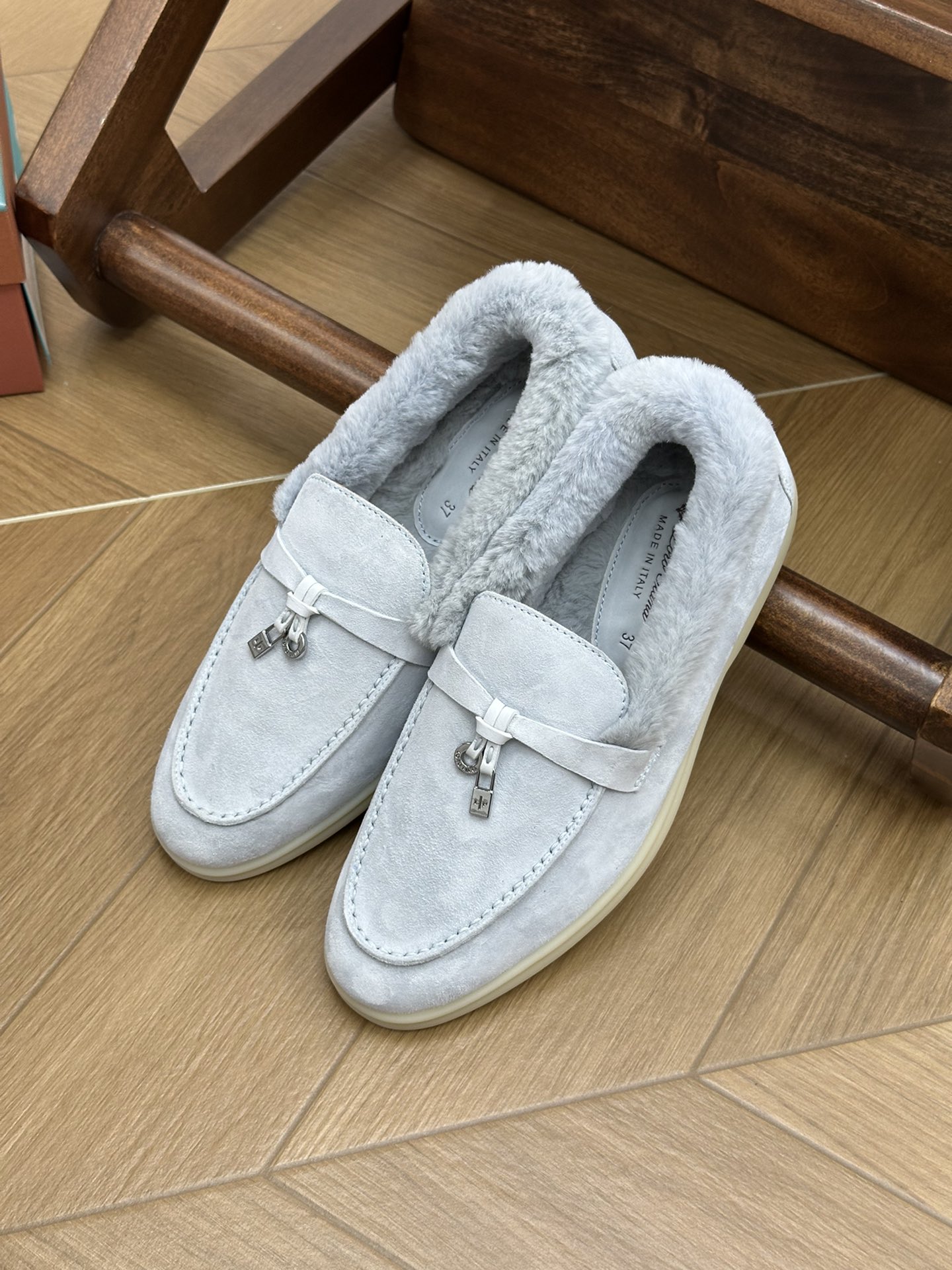 NO:679729,Aqua blue, loafers, fur shoes, loafers19860909水蓝色,乐福鞋毛毛鞋,loafers,Women's Shoes